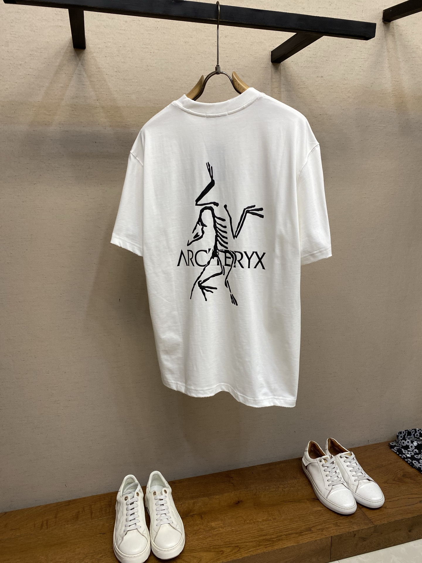 🌟🌟Arctery，始祖鸟新款 重磅高克重纯棉面料 logo厚胶印花宽松圆领短袖 男女同款尺码：XS-L