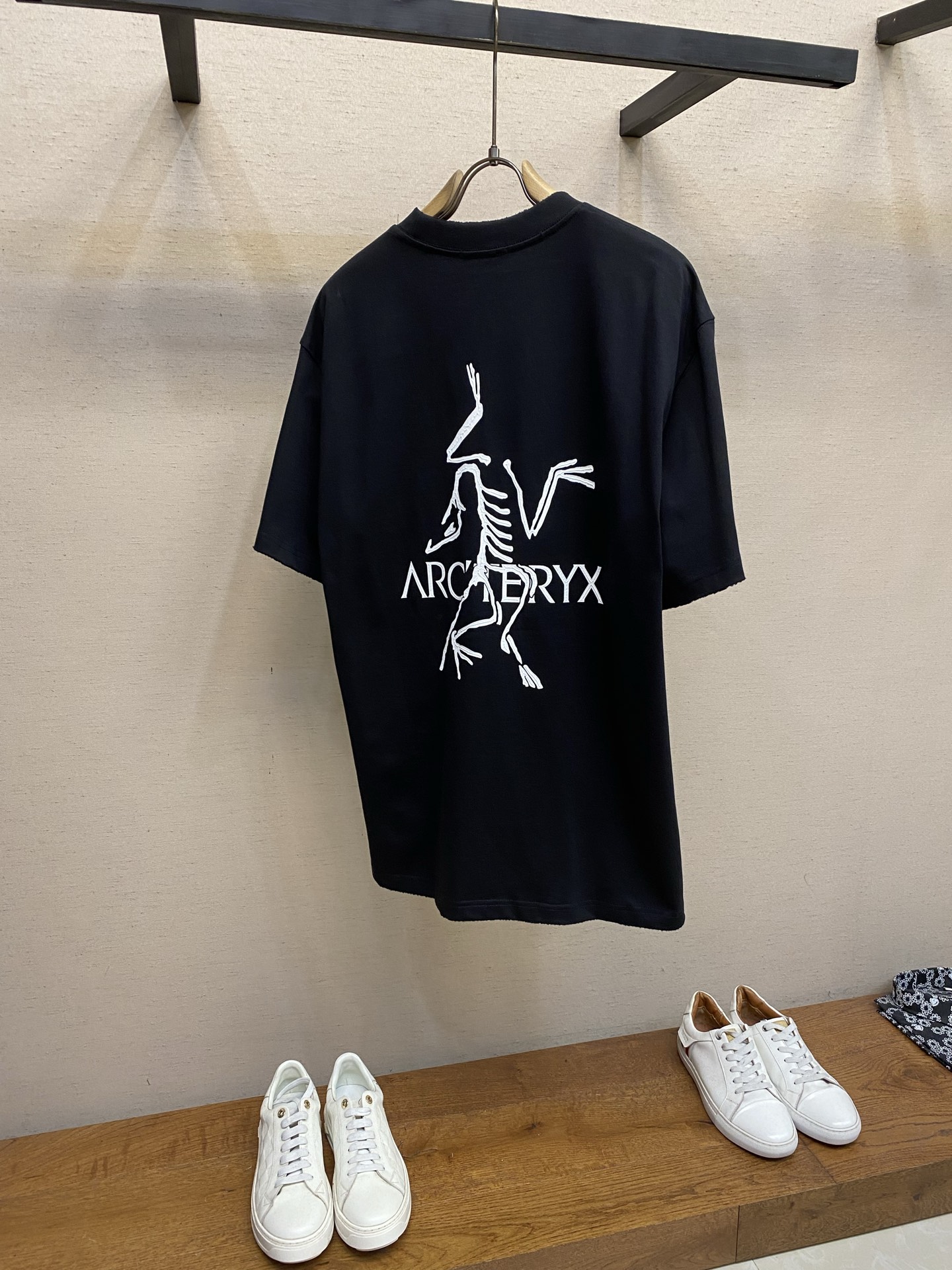 🌟🌟Arctery，始祖鸟新款 重磅高克重纯棉面料 logo厚胶印花宽松圆领短袖 男女同款尺码：XS-L