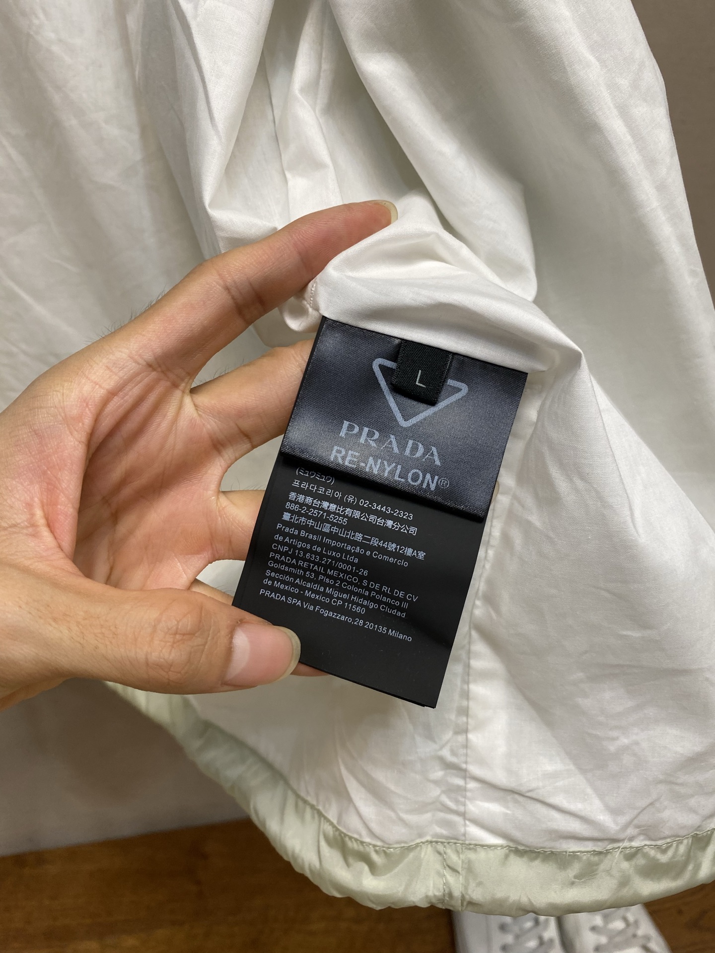 🌟🌟 Prada，三角标双层短袖尼龙衬衣尺码：S-XL