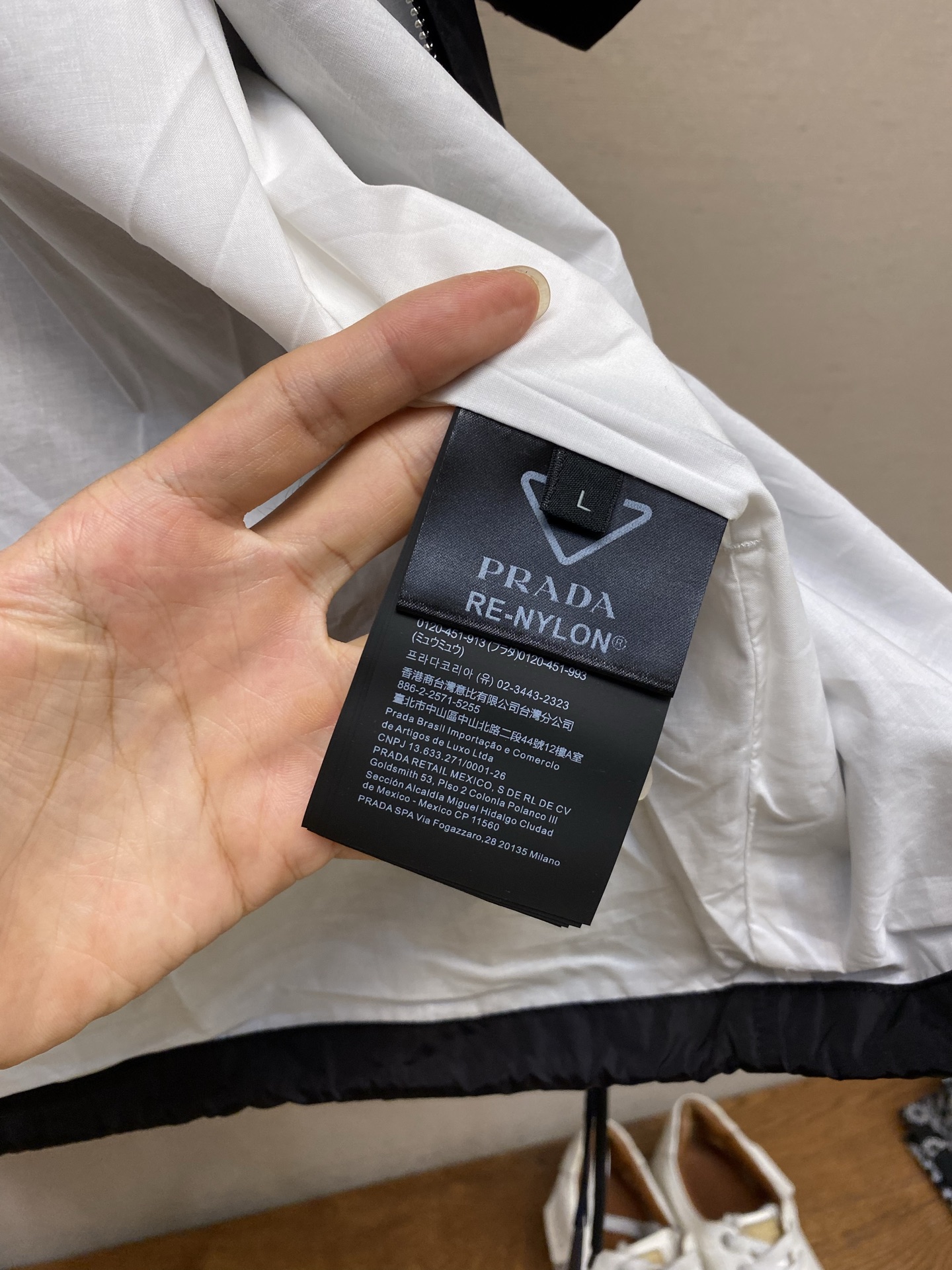 🌟🌟 Prada，三角标双层短袖尼龙衬衣尺码：S-XL