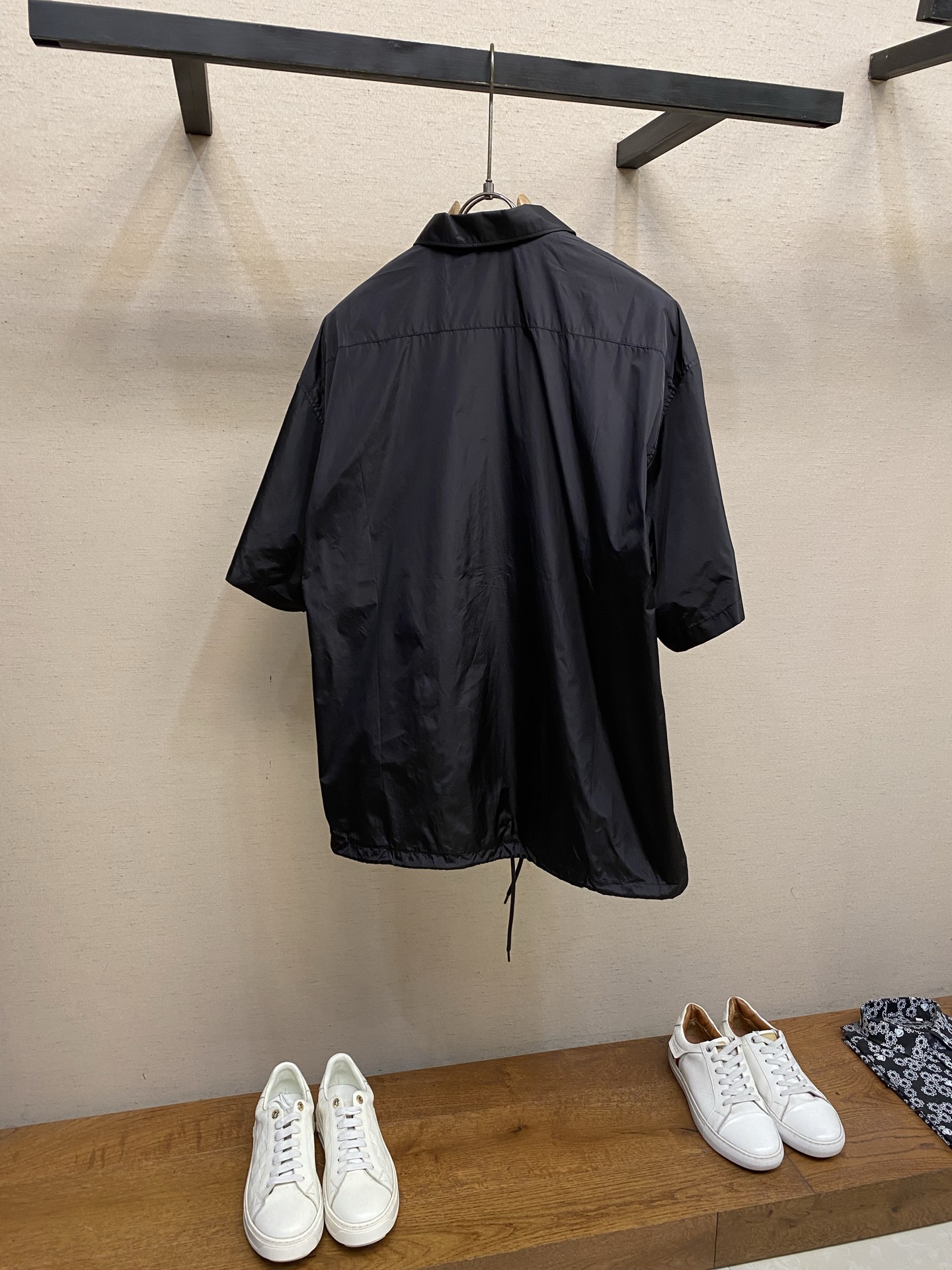 🌟🌟 Prada，三角标双层短袖尼龙衬衣尺码：S-XL