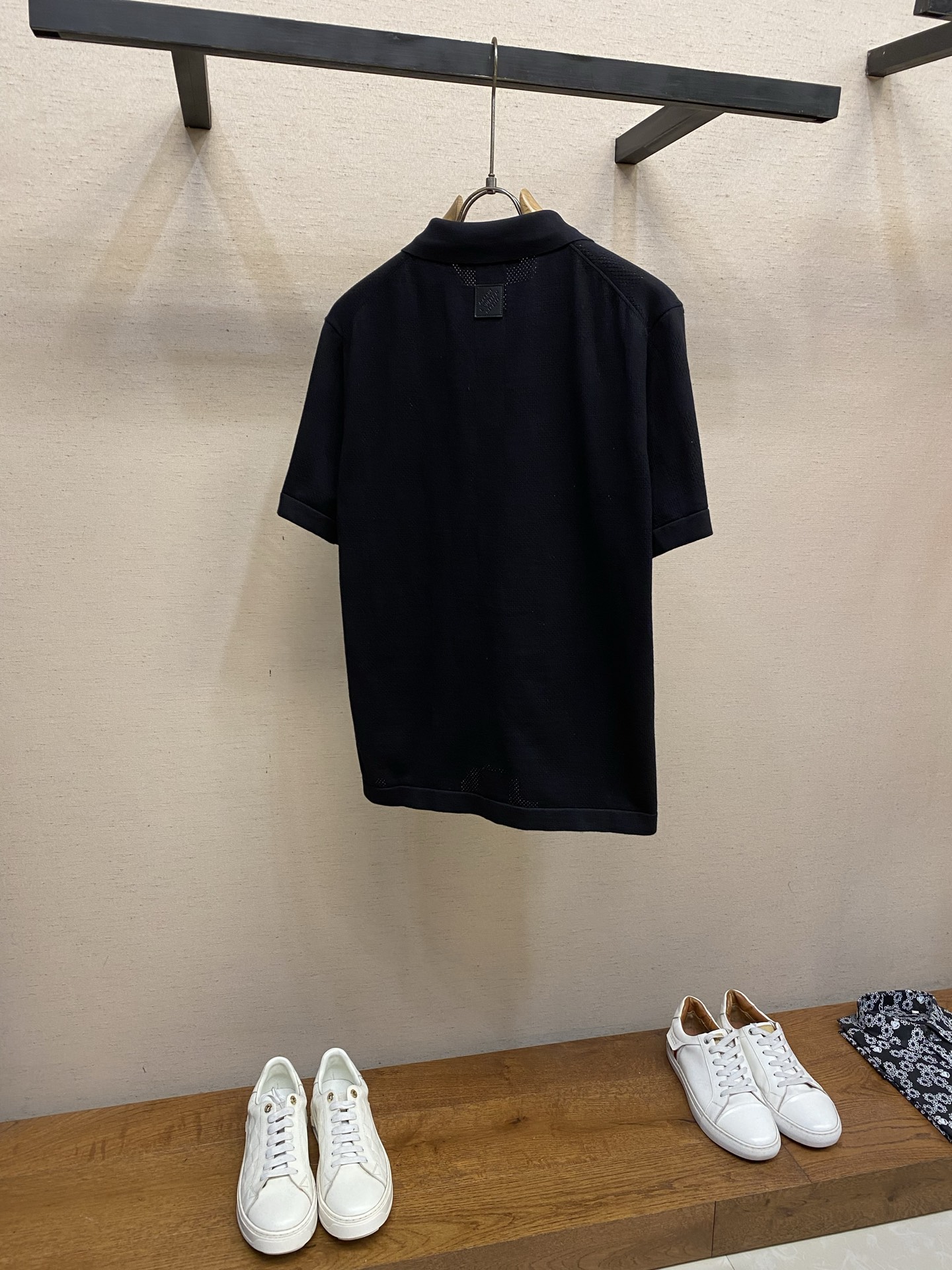 🌟🌟 1V，路易 26SS棋盘格提花刺绣logo后背皮牌针织开衫尺码：S-XL