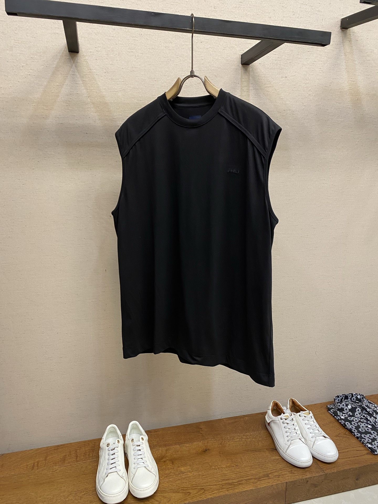 🌟🌟，，JUUN.J新款宽松圆领背心 oversized版型 插肩拼接设计 柔软舒适面料 男女同款 尺码