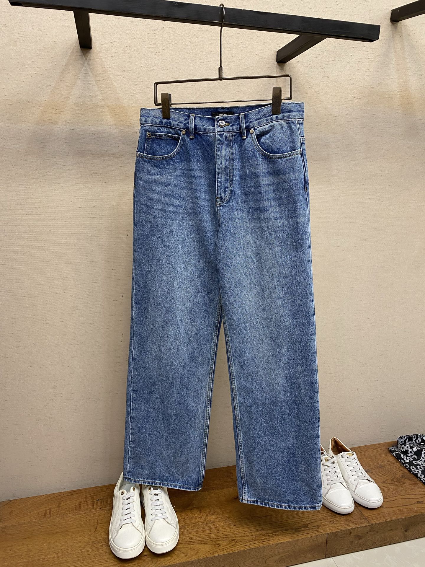 Fendi Blue Straight Leg Jeans
