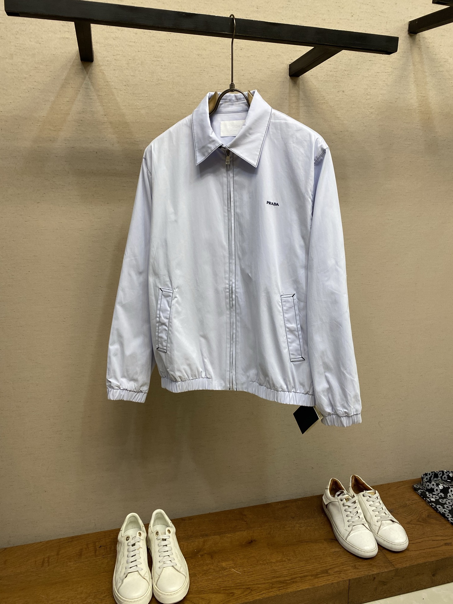 Prada Light Gray Collared Jacket