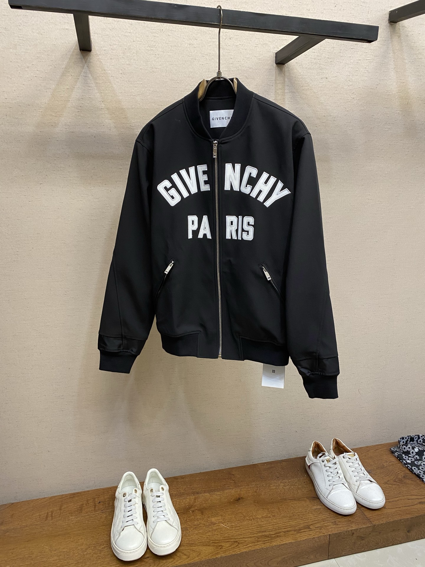 Givenchy Black Logo Bomber Jacket