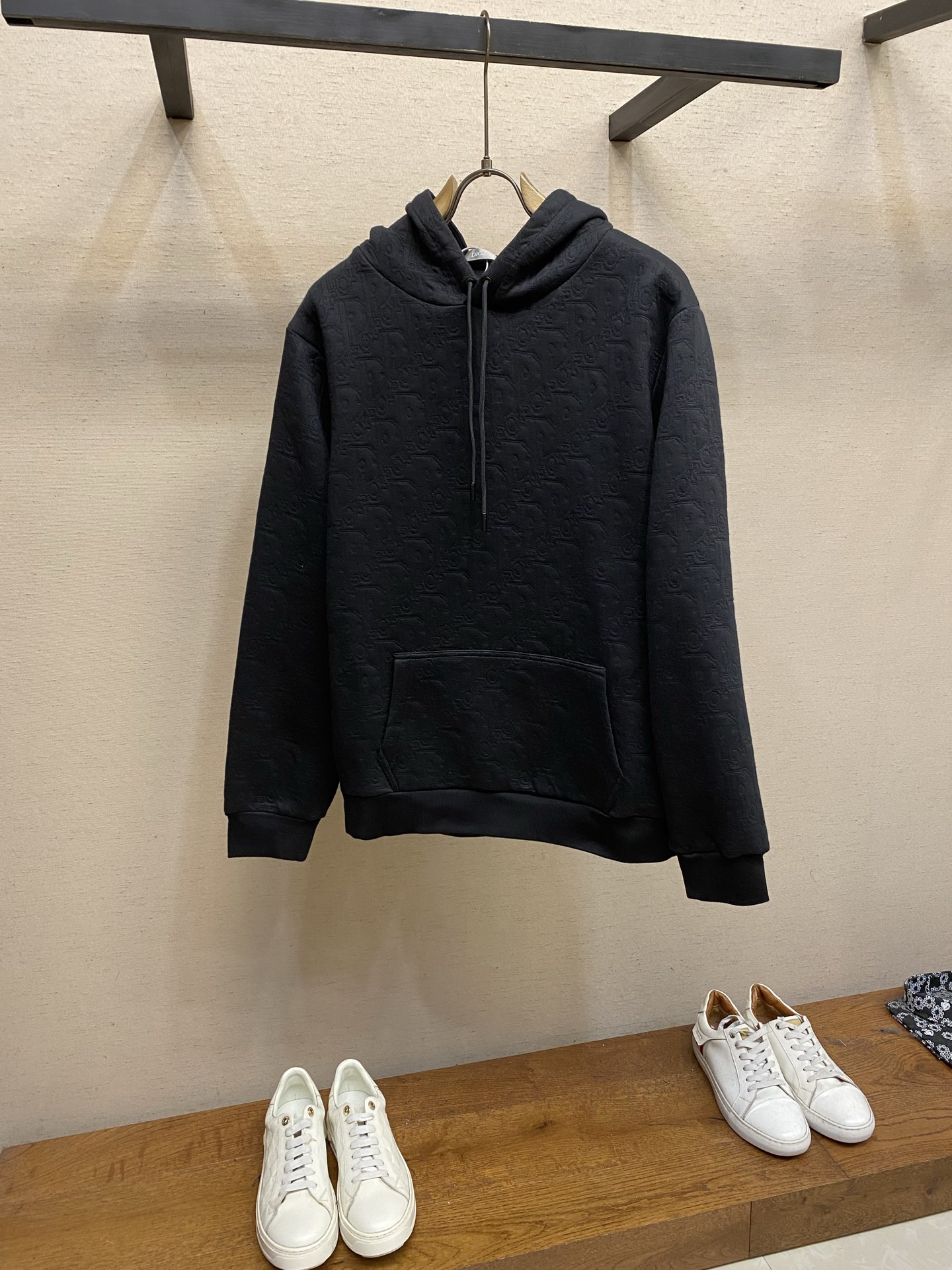 Dior Black Textured Hoodie