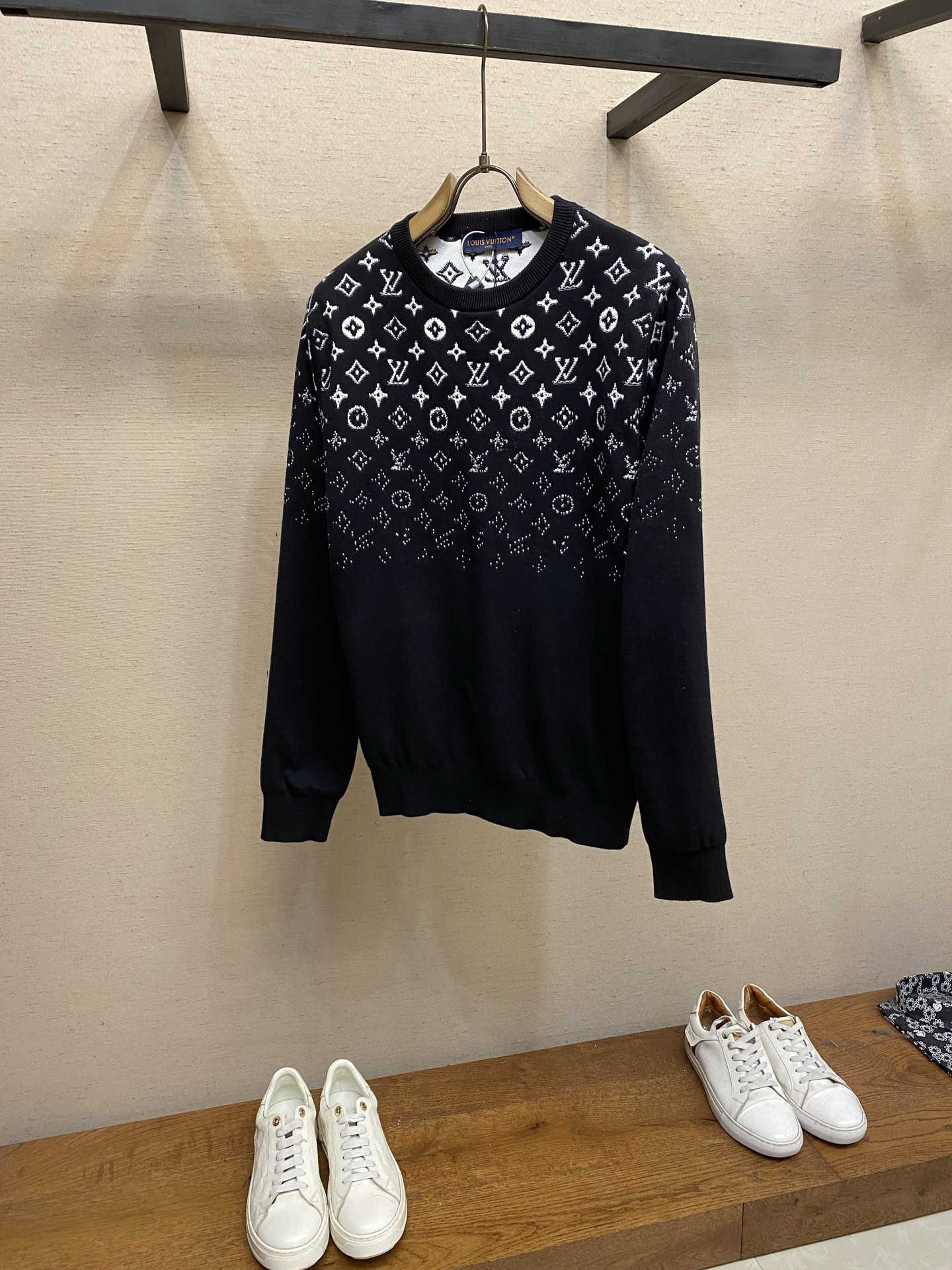 Louis Vuitton Black Gradient Monogram Sweater