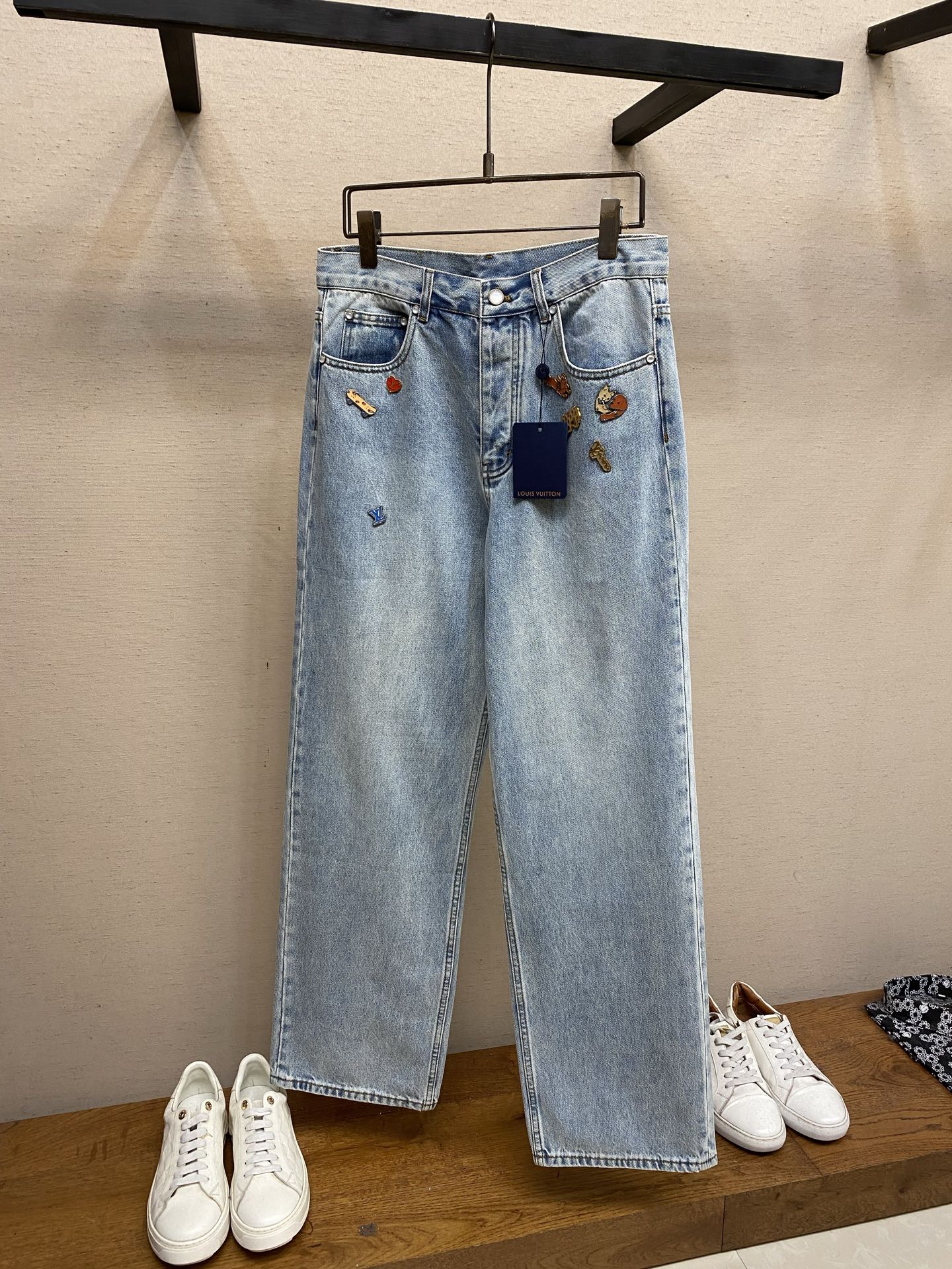 Louis Vuitton Light Blue Patch Jeans