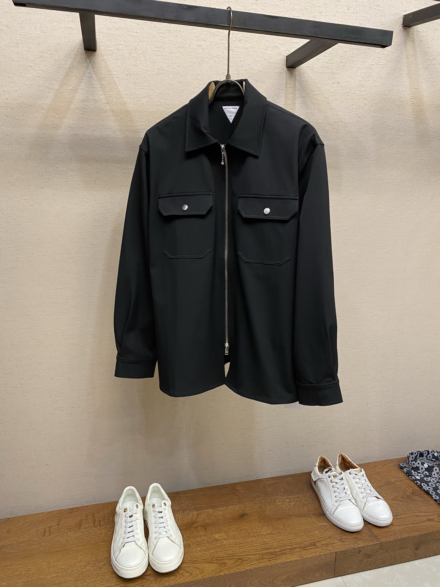 🌟🌟，，Bottega Veneta BV新款休闲口袋拉链外套 羊毛混纺面料 定做刻字五金 宽松休闲百搭 男女同款 尺码