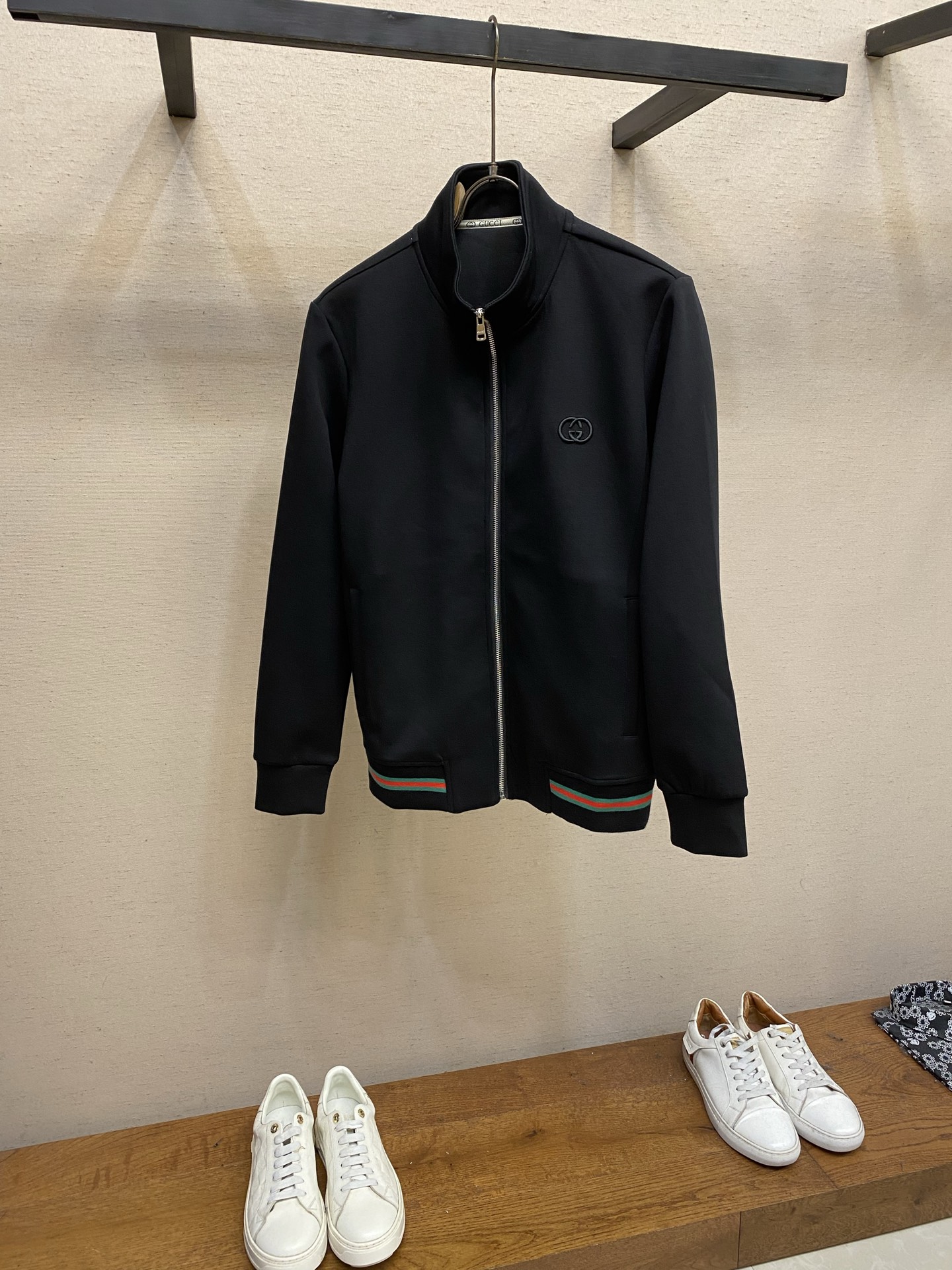 （外套）🌟🌟，，Gucci 时尚长袖立领外套套装 臻选高端弹力纯棉棉面料，手感软糯！质感细腻，无痕防尘免烫立体有型，顶级