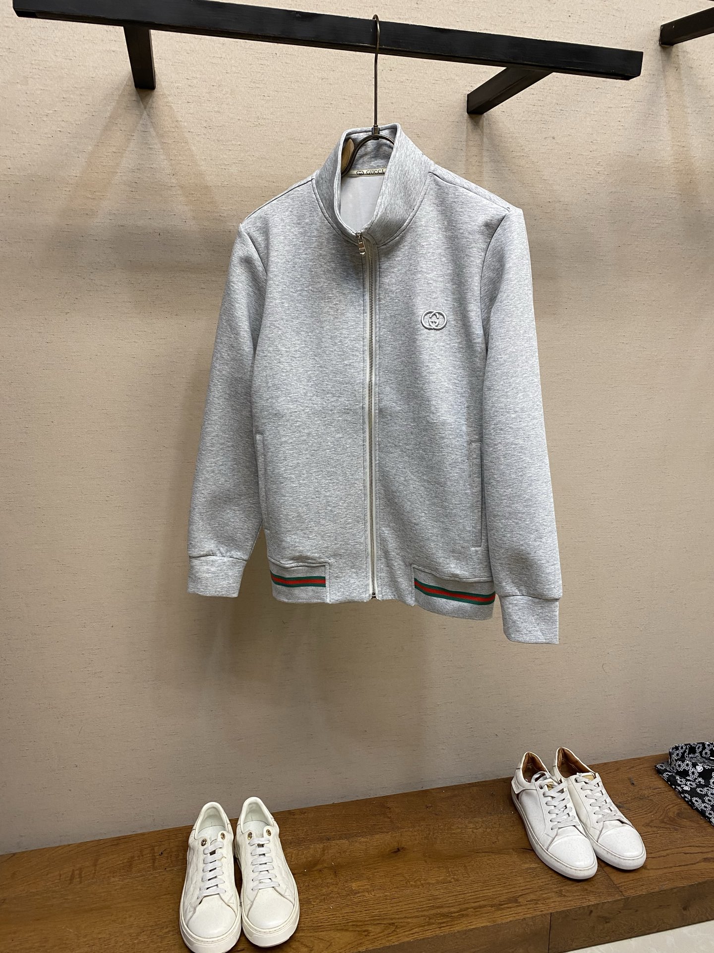 （外套）🌟🌟，，Gucci 时尚长袖立领外套套装 臻选高端弹力纯棉棉面料，手感软糯！质感细腻，无痕防尘免烫立体有型，顶级