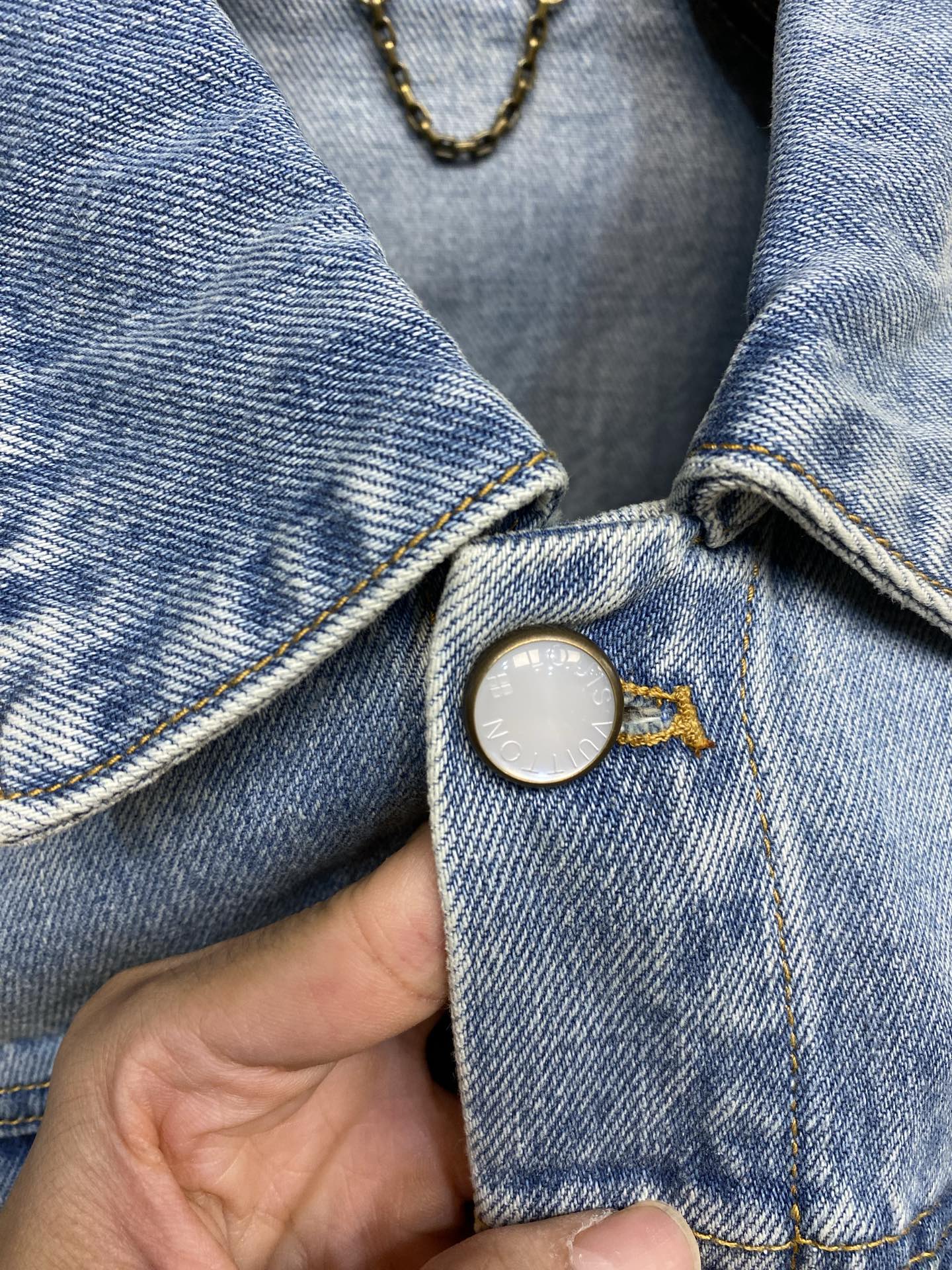 🌟🌟，，1V 刺绣牛仔卡车夹克外套 正品17000购入开发 13.6氨精疏棉全经围牛仔面料 模版刺绣 进口刺绣 成衣洗褪