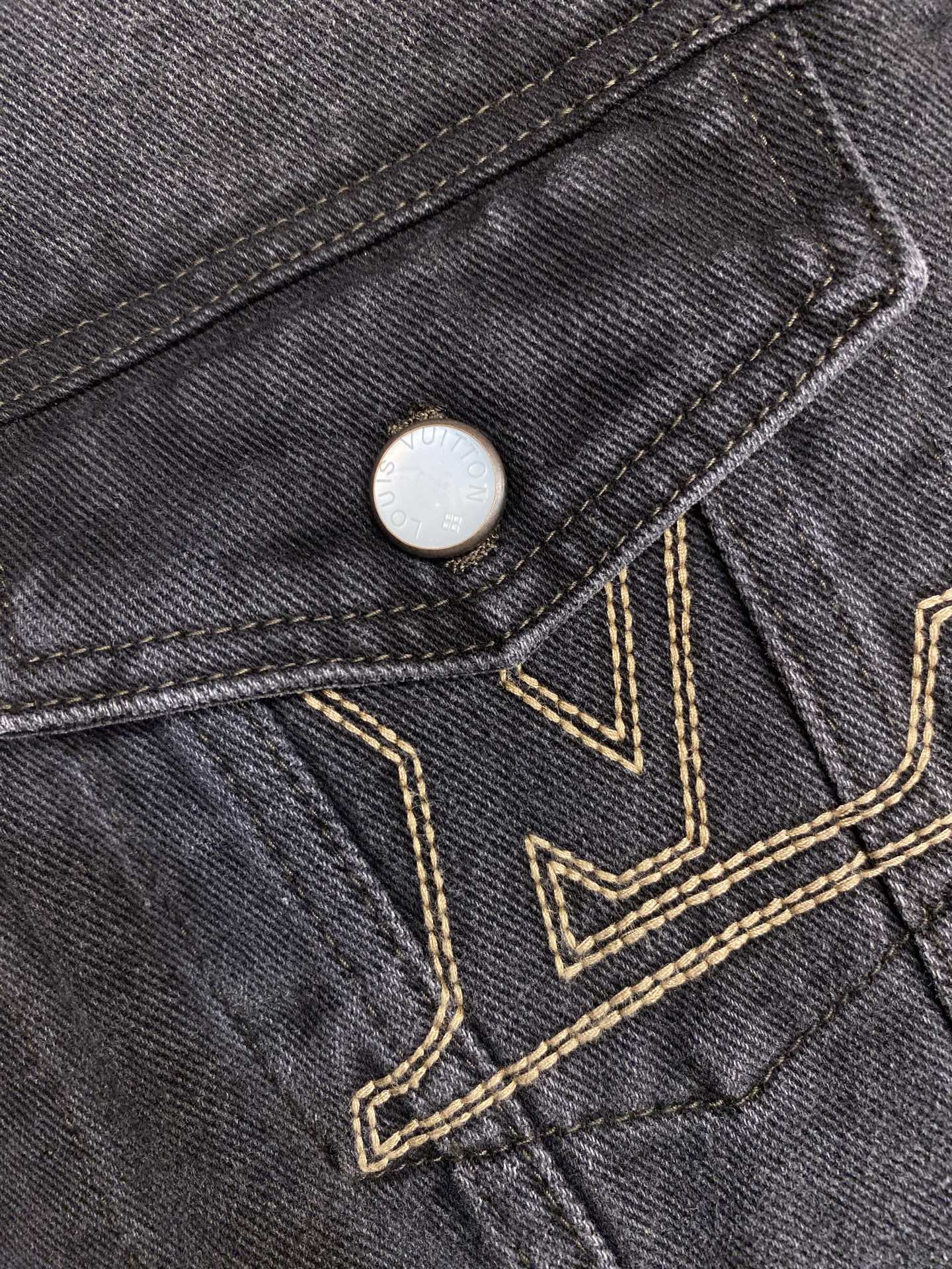 🌟🌟，，1V 刺绣牛仔卡车夹克外套 正品17000购入开发 13.6氨精疏棉全经围牛仔面料 模版刺绣 进口刺绣 成衣洗褪