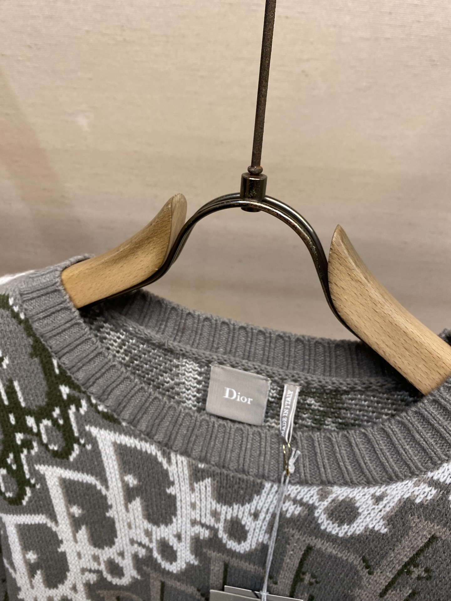 🌟🌟，，Dior 迪奥 SS26 Oblique满印老花提花圆领针织毛衣 定织定染针织面料，整件斜向错位排列老花提花，浅