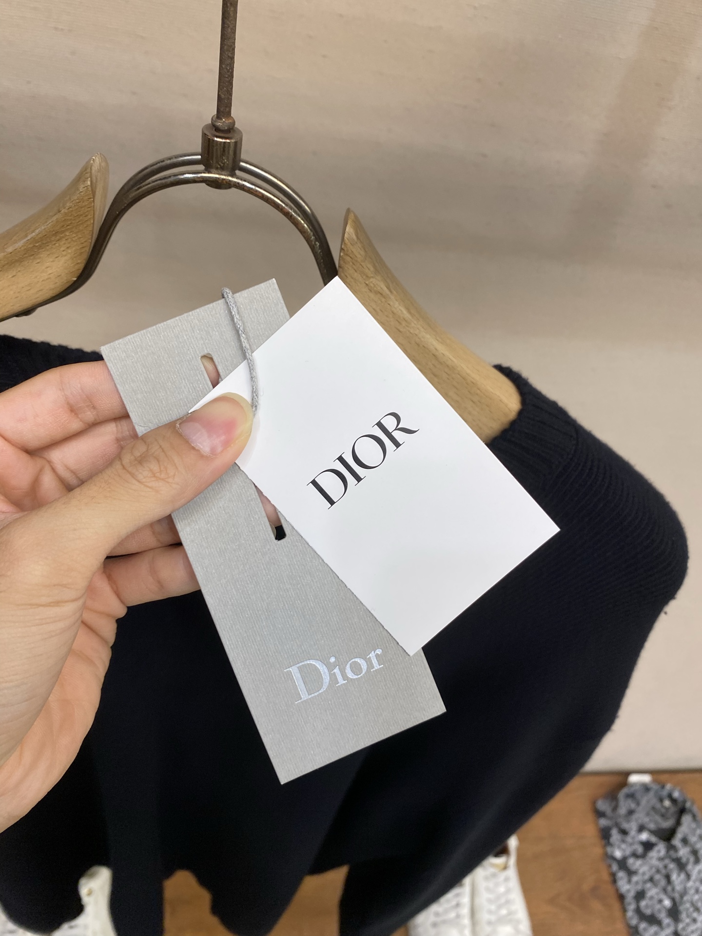 🌟🌟，，Dior 26FW字母皮章不规则领口针织衫毛衣 尺码：S-XL
