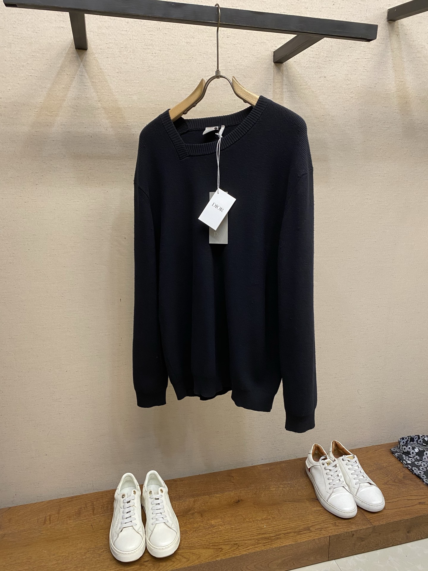 🌟🌟，，Dior 26FW字母皮章不规则领口针织衫毛衣 尺码：S-XL