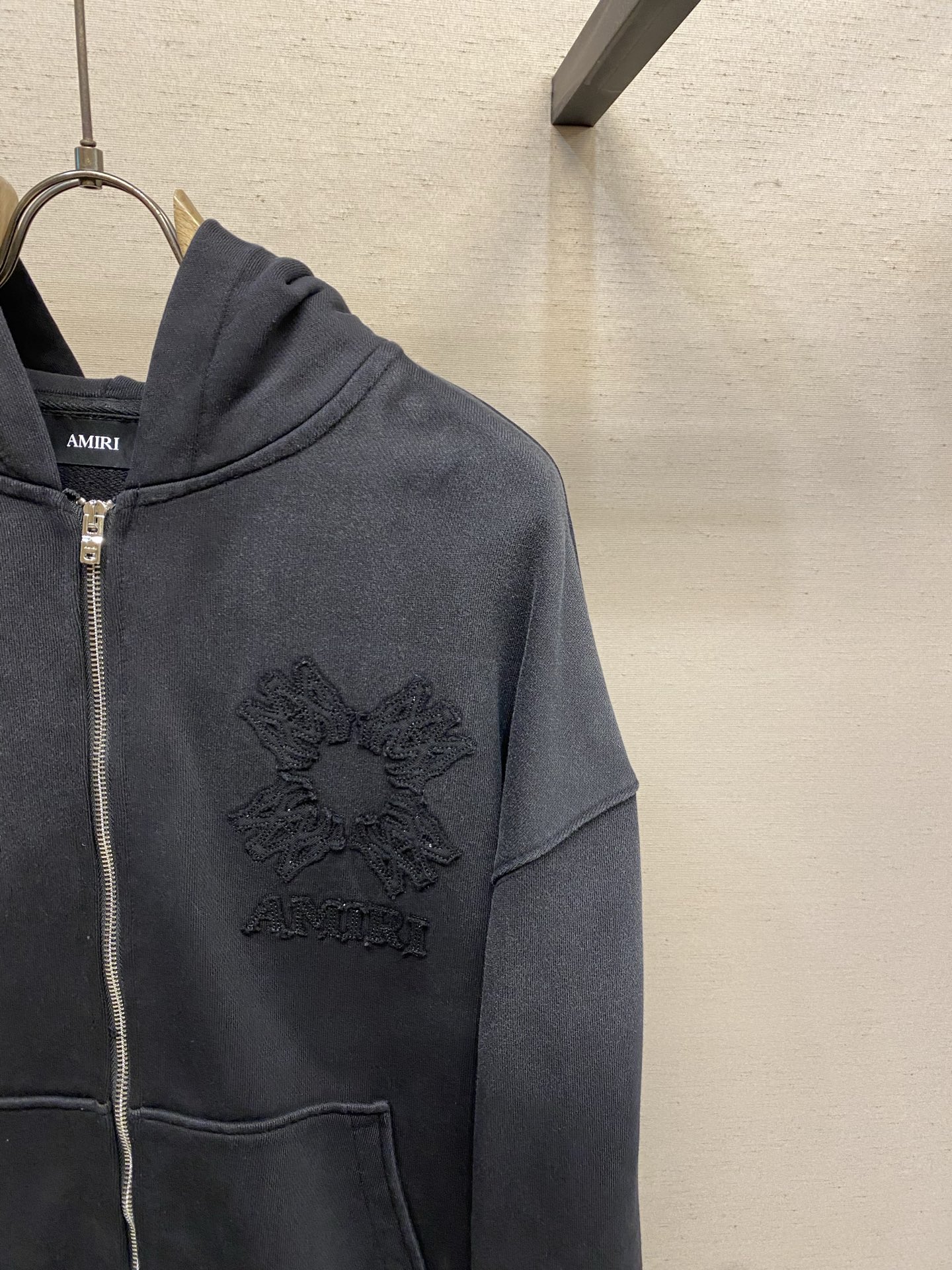 🌟🌟，，AMIRI 新款洗水做旧拉链连帽外套 高克重棉圈 定做五金 宽松版型  尺码：S-XL