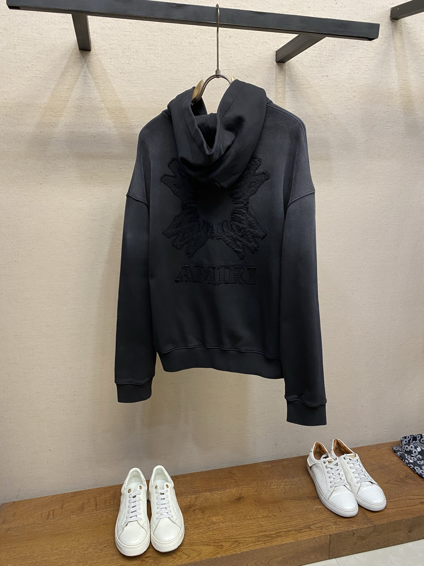 🌟🌟，，AMIRI 新款洗水做旧拉链连帽外套 高克重棉圈 定做五金 宽松版型  尺码：S-XL