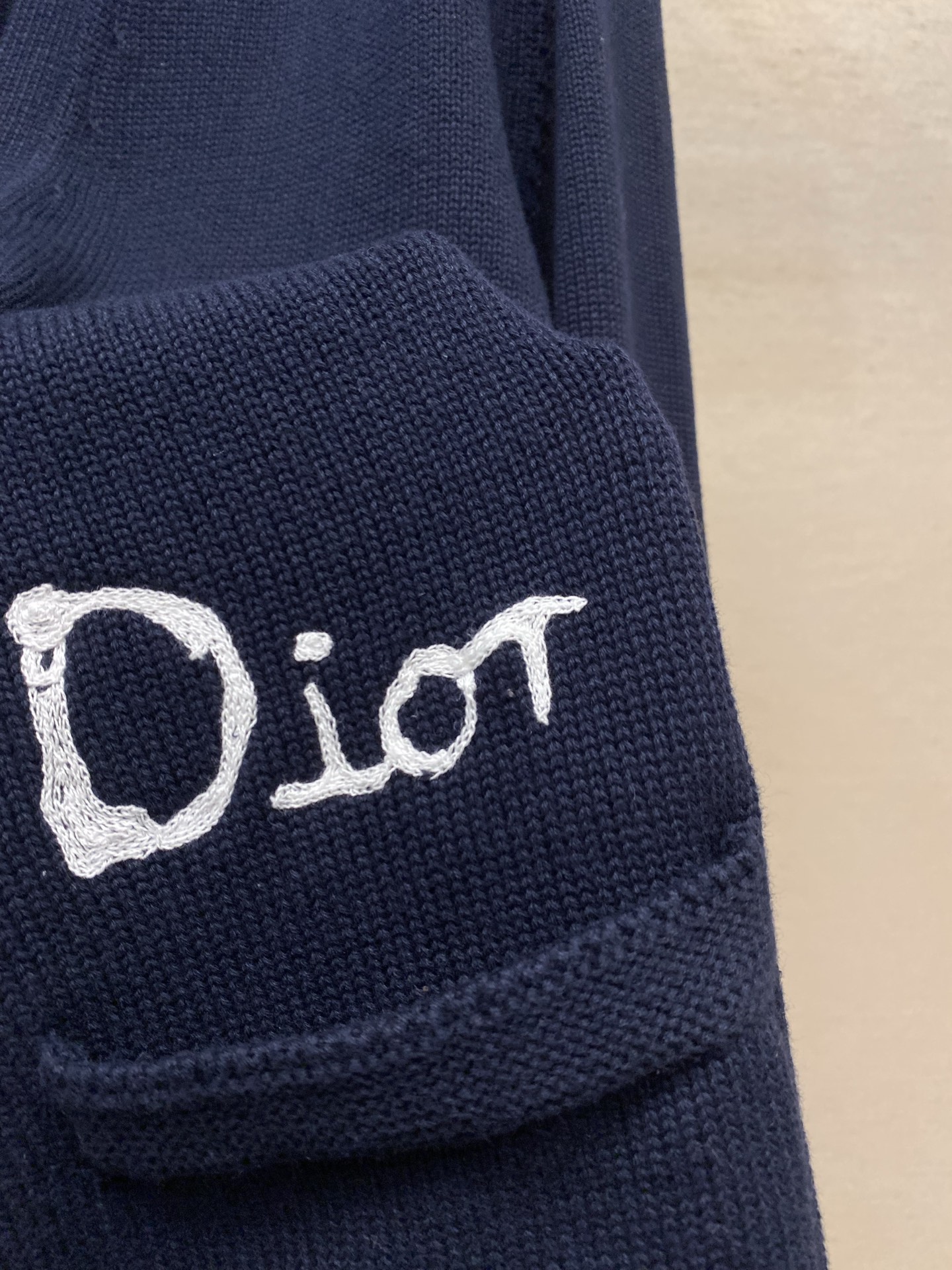 🌟🌟，，Dior 字母提花Logo长袖针织衫毛衣 正品13042购入开发 40支精梳棉混纺绵纱线 采用日本进口(7针)织