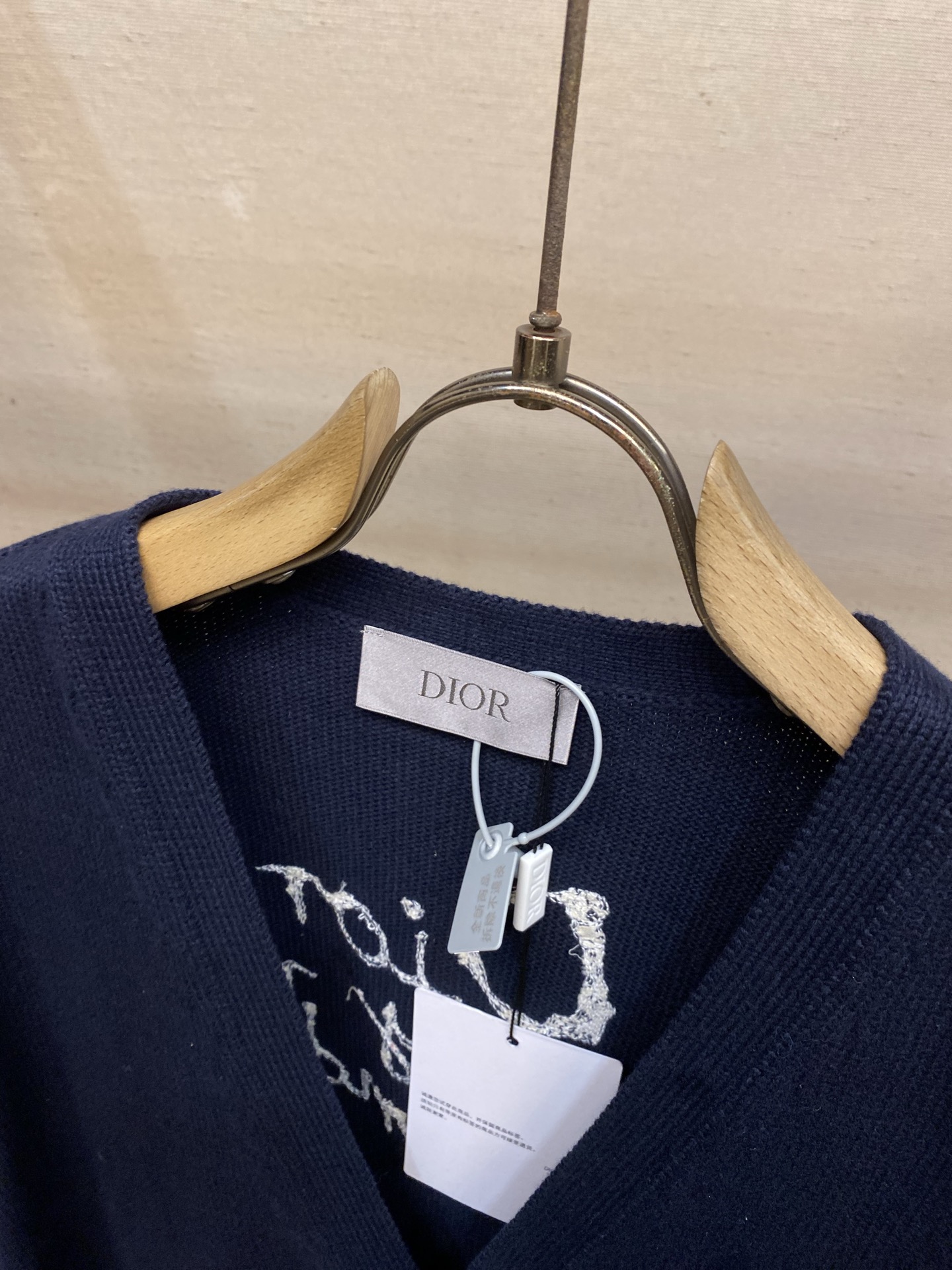 🌟🌟，，Dior 字母提花Logo长袖针织衫毛衣 正品13042购入开发 40支精梳棉混纺绵纱线 采用日本进口(7针)织