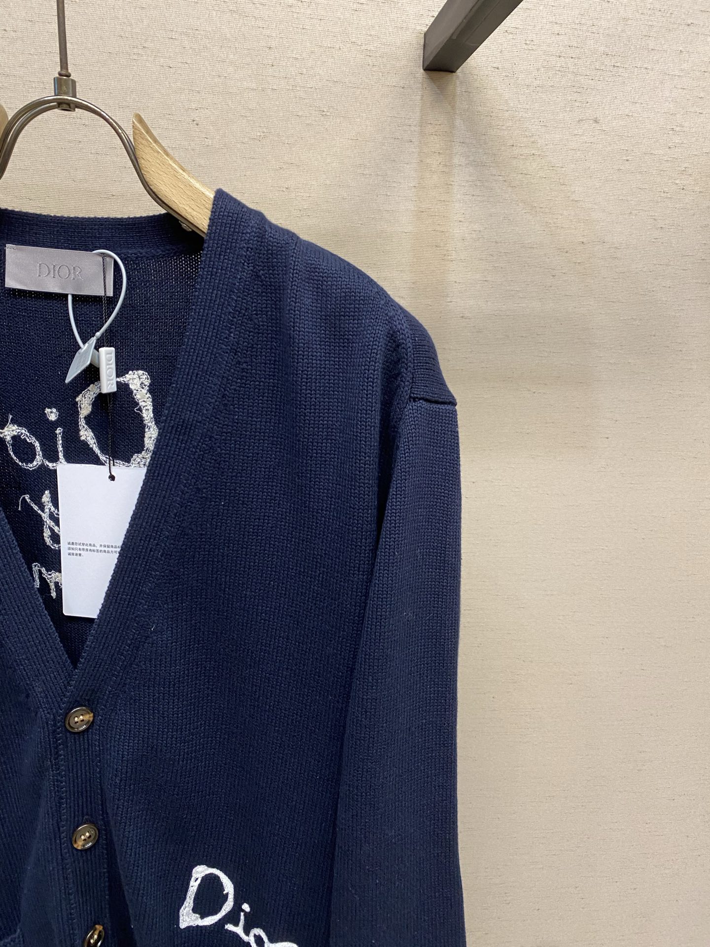 🌟🌟，，Dior 字母提花Logo长袖针织衫毛衣 正品13042购入开发 40支精梳棉混纺绵纱线 采用日本进口(7针)织