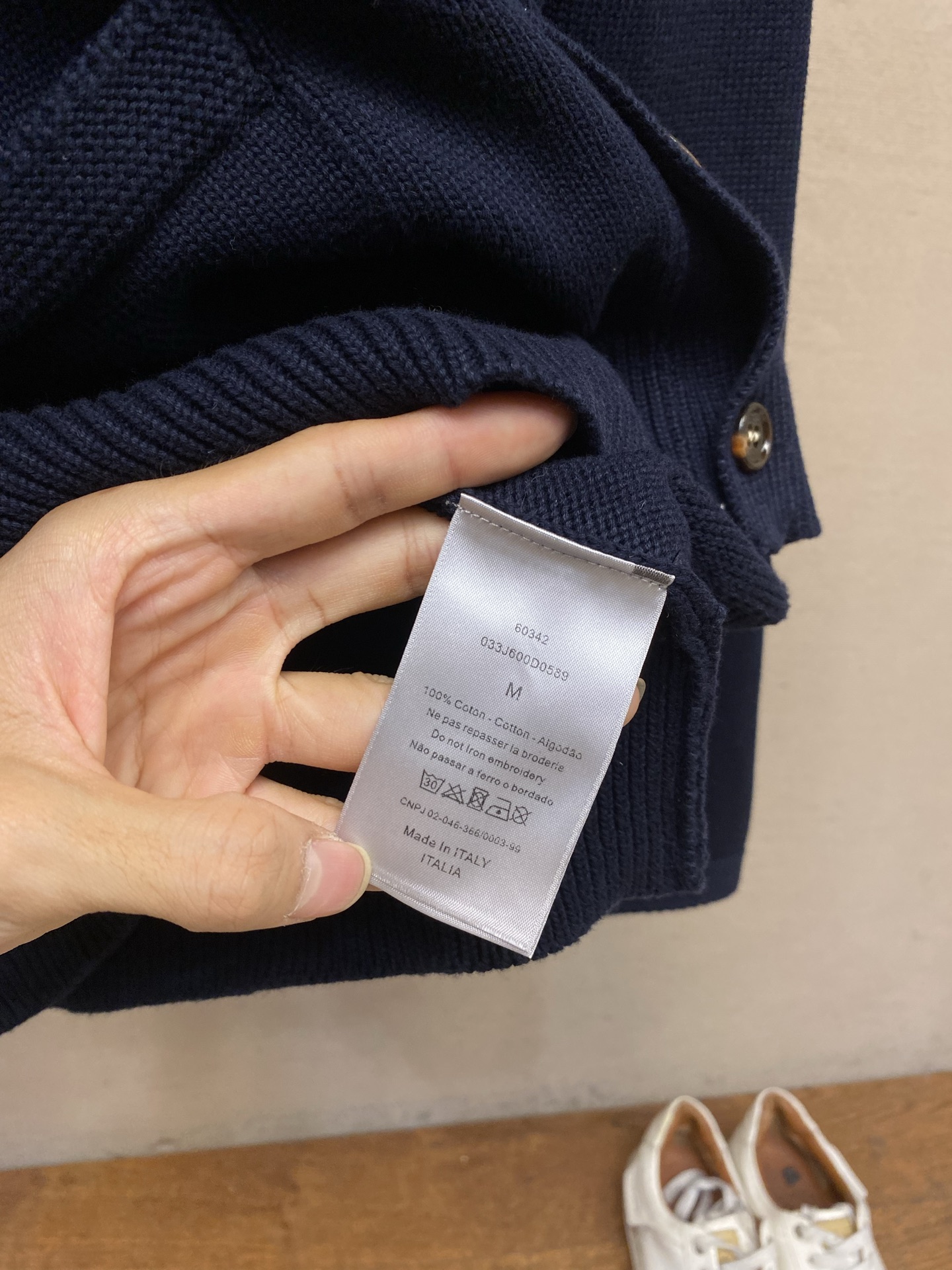🌟🌟，，Dior 字母提花Logo长袖针织衫毛衣 正品13042购入开发 40支精梳棉混纺绵纱线 采用日本进口(7针)织