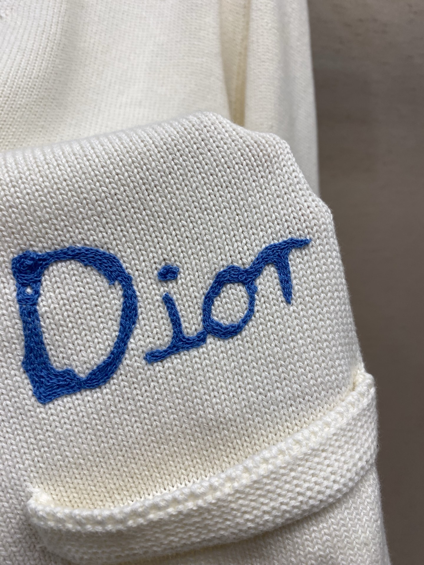 🌟🌟，，Dior 字母提花Logo长袖针织衫毛衣 正品13042购入开发 40支精梳棉混纺绵纱线 采用日本进口(7针)织
