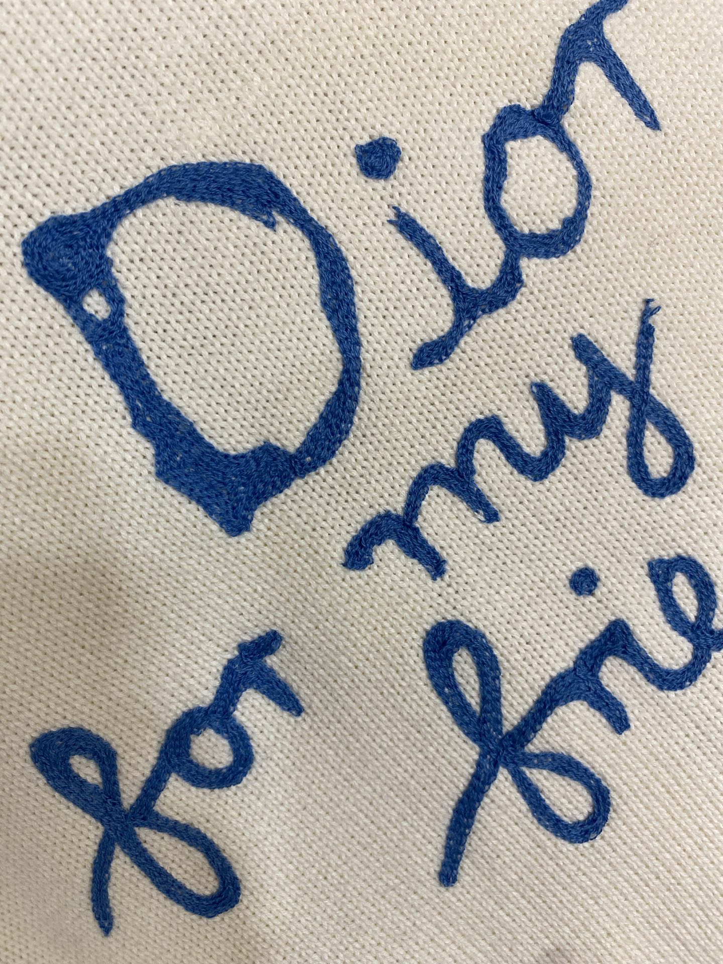 🌟🌟，，Dior 字母提花Logo长袖针织衫毛衣 正品13042购入开发 40支精梳棉混纺绵纱线 采用日本进口(7针)织
