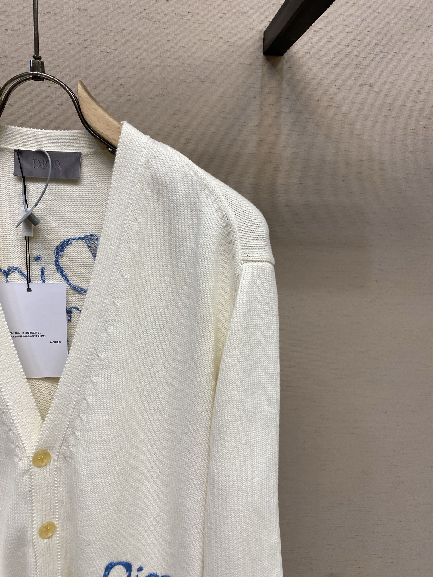 🌟🌟，，Dior 字母提花Logo长袖针织衫毛衣 正品13042购入开发 40支精梳棉混纺绵纱线 采用日本进口(7针)织