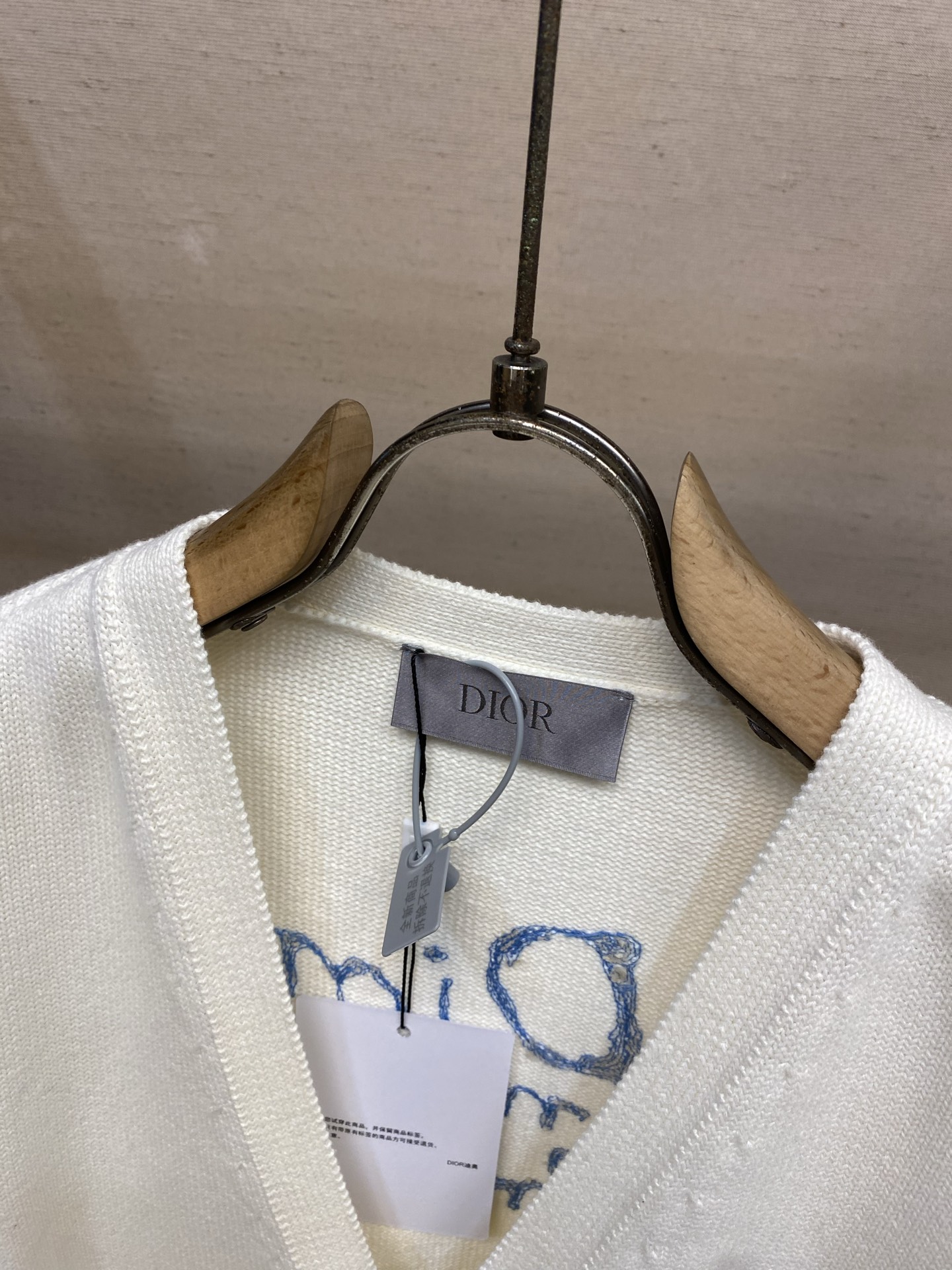 🌟🌟，，Dior 字母提花Logo长袖针织衫毛衣 正品13042购入开发 40支精梳棉混纺绵纱线 采用日本进口(7针)织