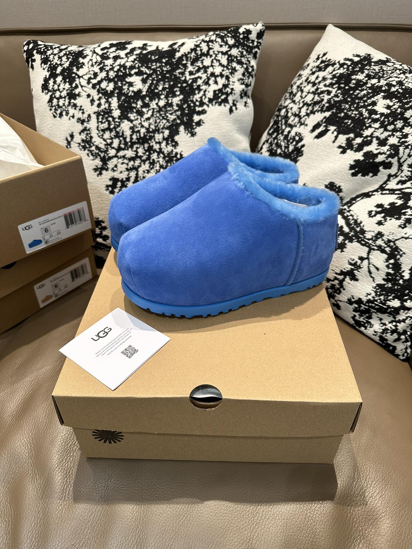 UGG Snow Boots Blue Maroon Rubber Winter Collection