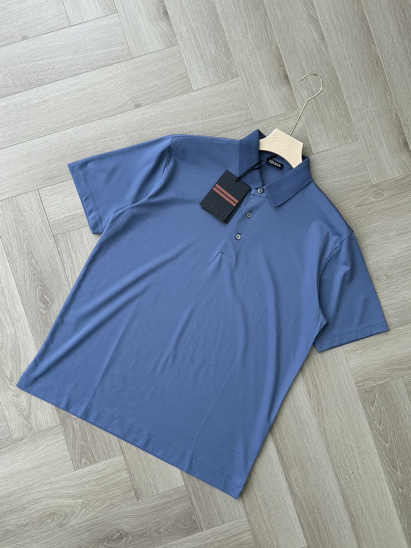 Zegna Men's Polo Shirt - Elegant Light Blue, Short Sleeve, Casual Comfort 3 i1746960247 2092 1