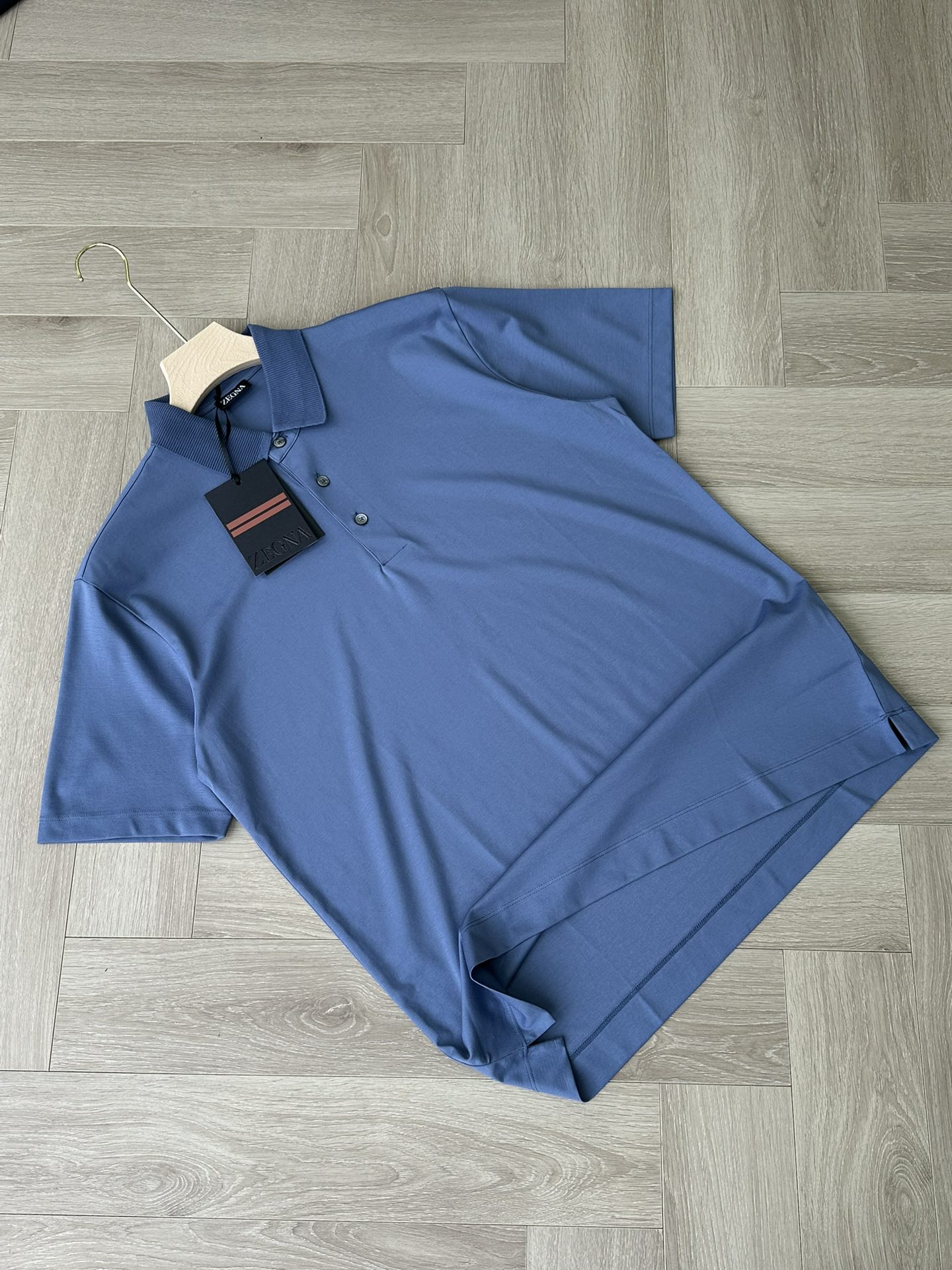 Zegna Men's Polo Shirt - Elegant Light Blue, Short Sleeve, Casual Comfort 8 i1746960247 7025 6