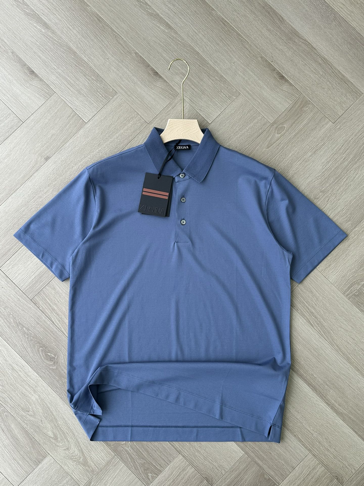Zegna Men's Polo Shirt - Elegant Light Blue, Short Sleeve, Casual Comfort 6 i1746960247 7943 4