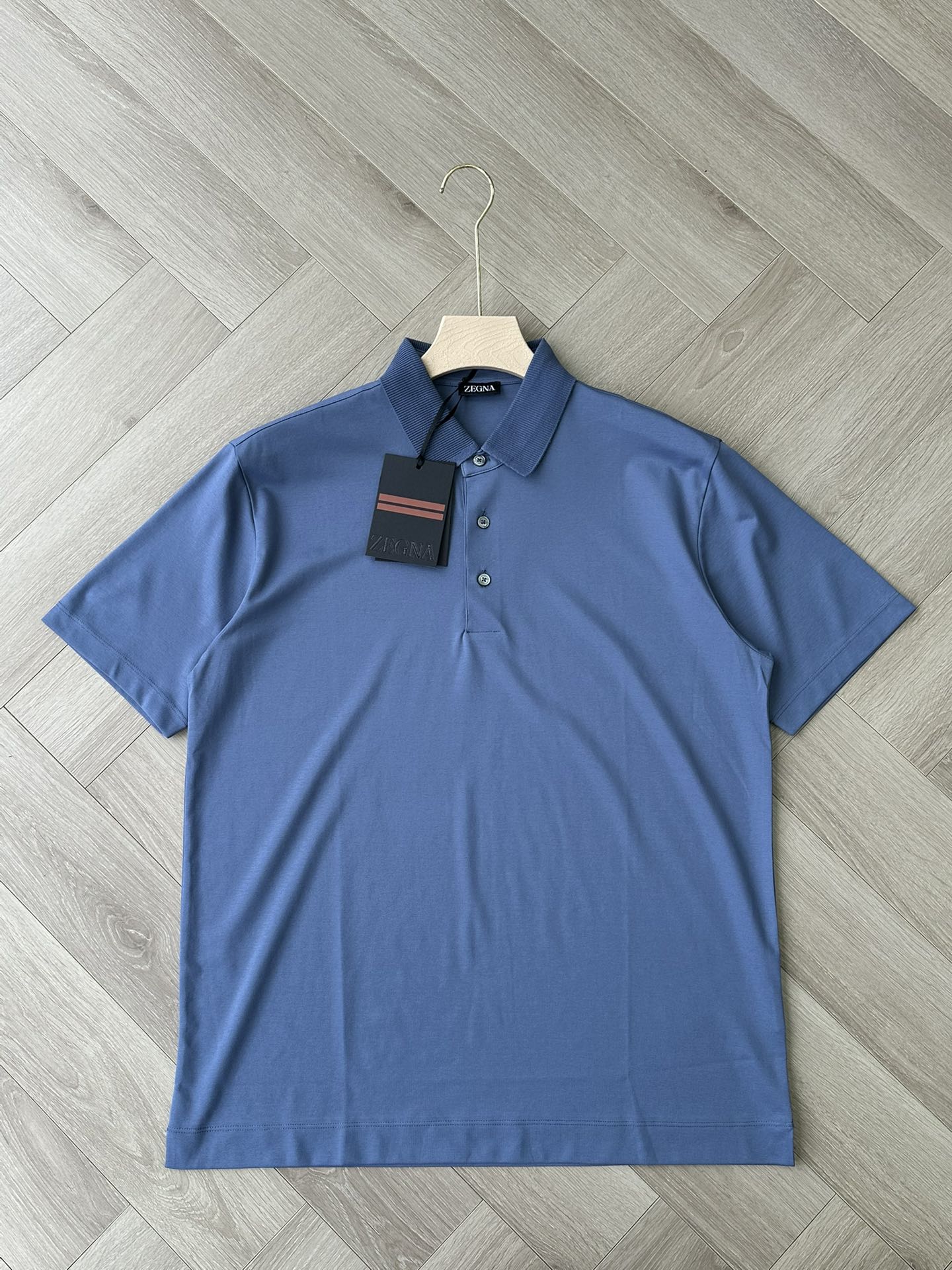 Zegna Men's Polo Shirt - Elegant Light Blue, Short Sleeve, Casual Comfort 2 i1746960247 9360 0