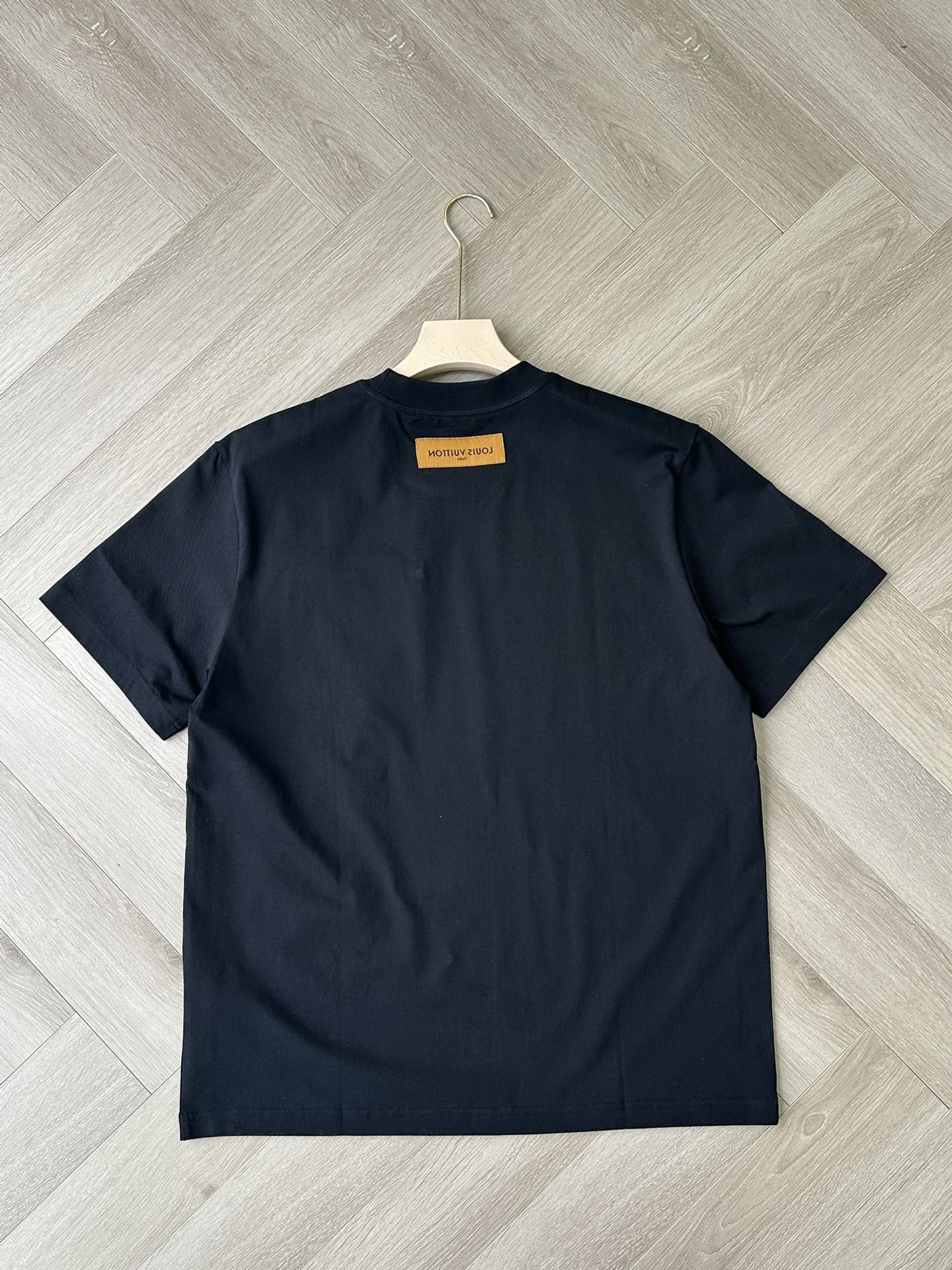 Men's Black T-Shirt with Pocket and Sapphire Accents,Short Sleeve Cotton Top 3 i1746961908 5306 6