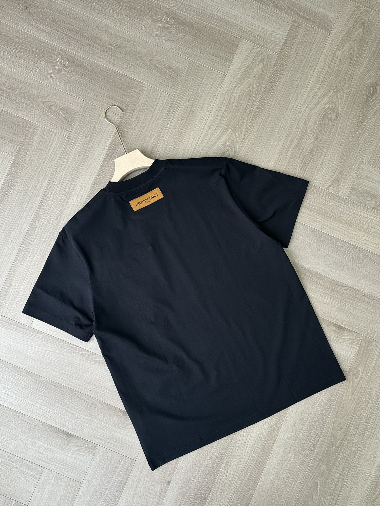 Men's Black T-Shirt with Pocket and Sapphire Accents,Short Sleeve Cotton Top 8 i1746961908 6764 5