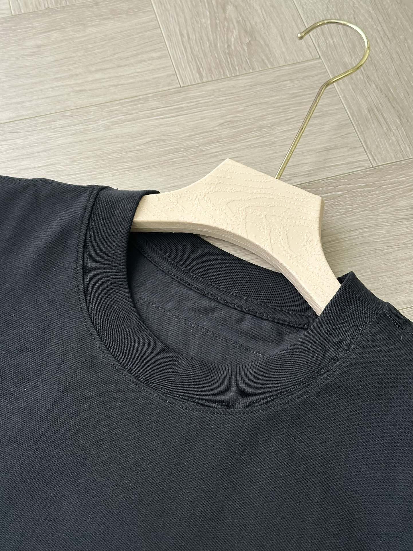 Men's Black Cotton T-Shirt with Sapphire-Adorned Pocket, Durable & Soft 3 i1746961949 9386 1