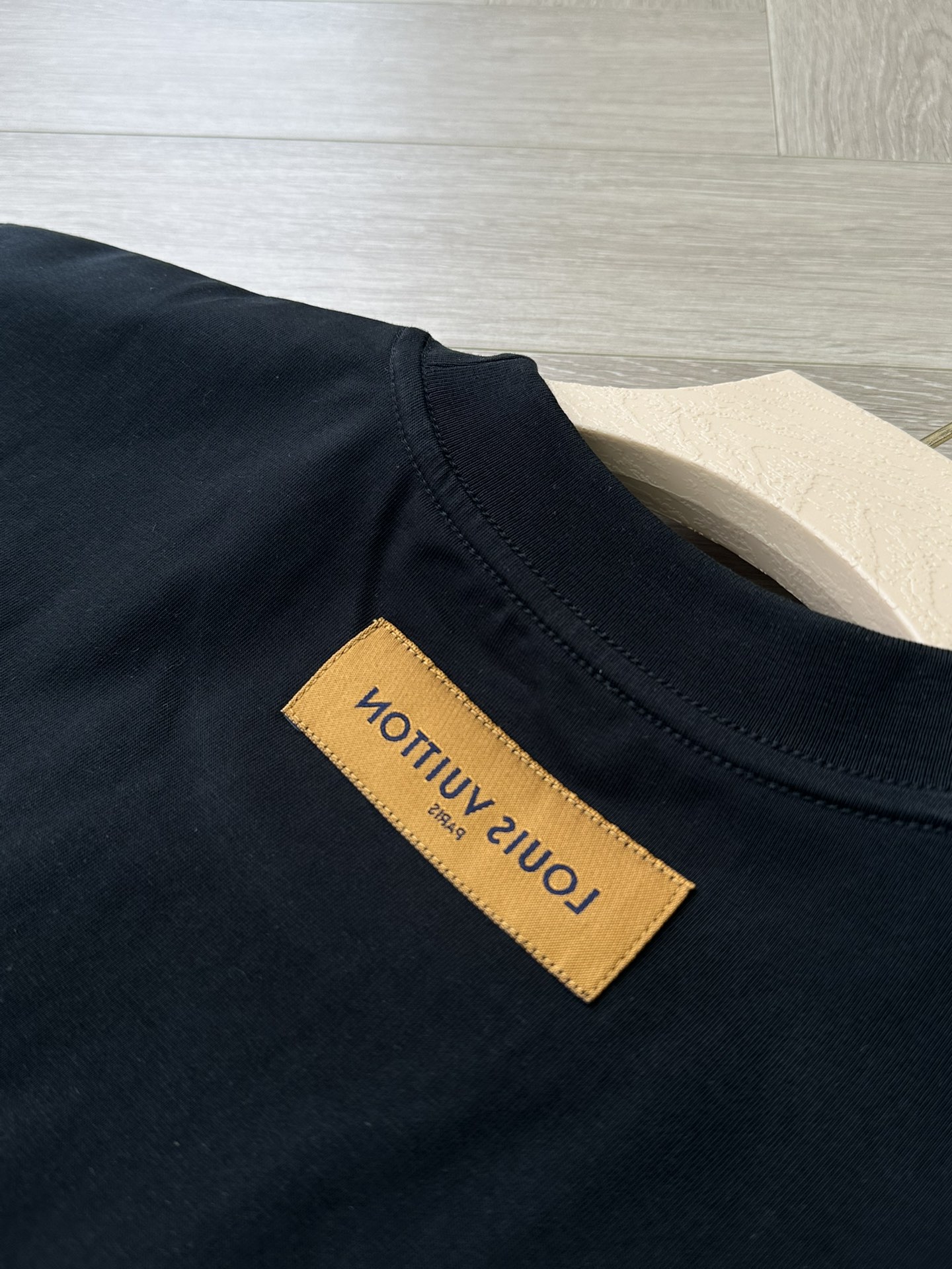 Men's Black Cotton T-Shirt with Sapphire-Adorned Pocket, Durable & Soft 9 i1746961949 9728 7