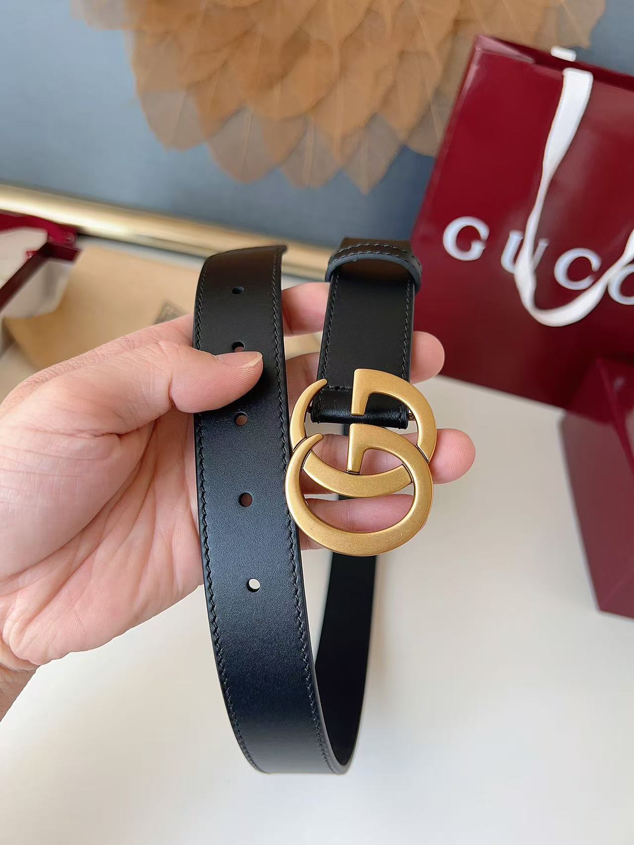 GUCCI 专柜货 原厂进口面料 顶级做工 原单品质 高端商务休闲款 简约百搭 宽度3.0cm