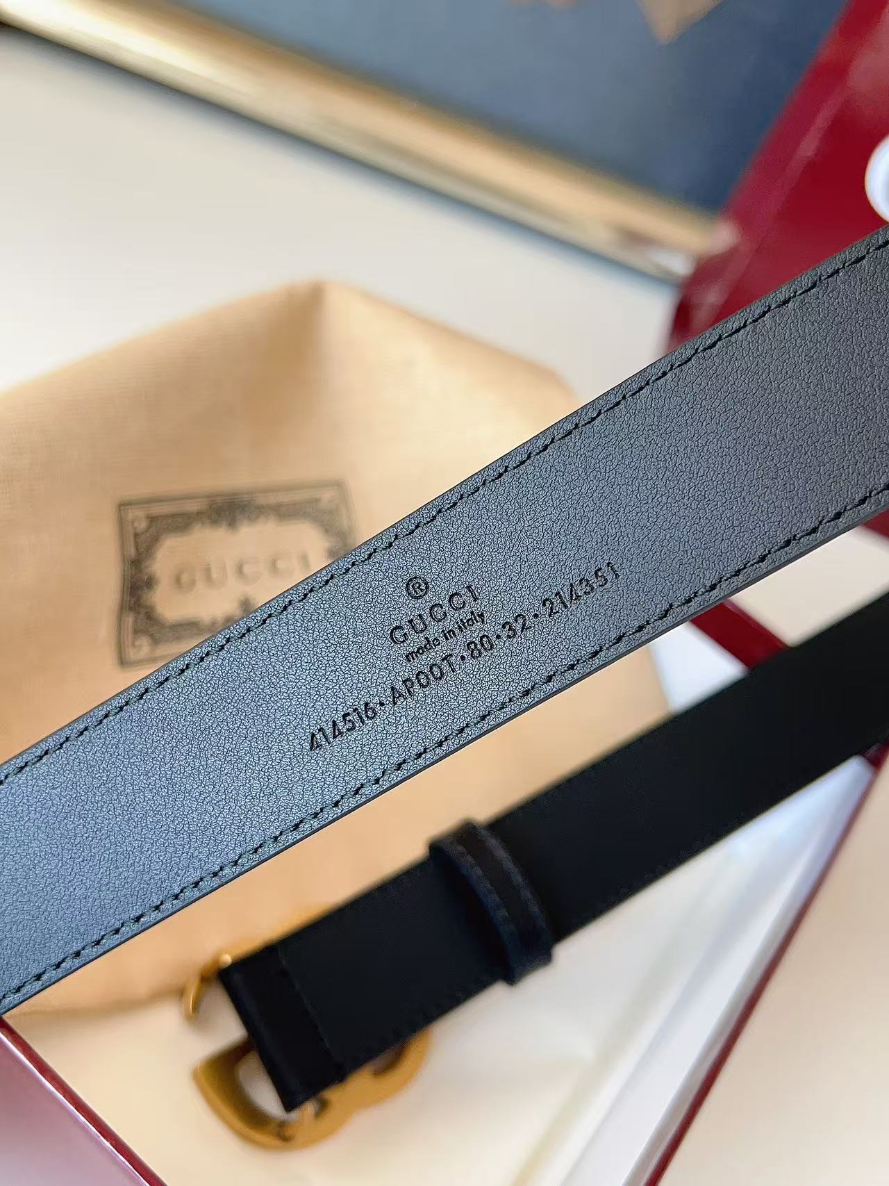 GUCCI 专柜货 原厂进口面料 顶级做工 原单品质 高端商务休闲款 简约百搭 宽度3.0cm