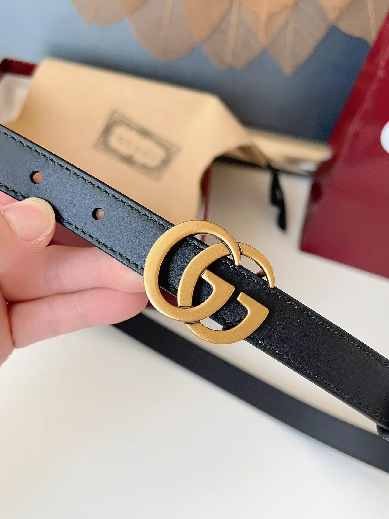 GUCCI 专柜货 原厂进口面料 顶级做工 原单品质 高端商务休闲款 简约百搭 宽度2.0cm