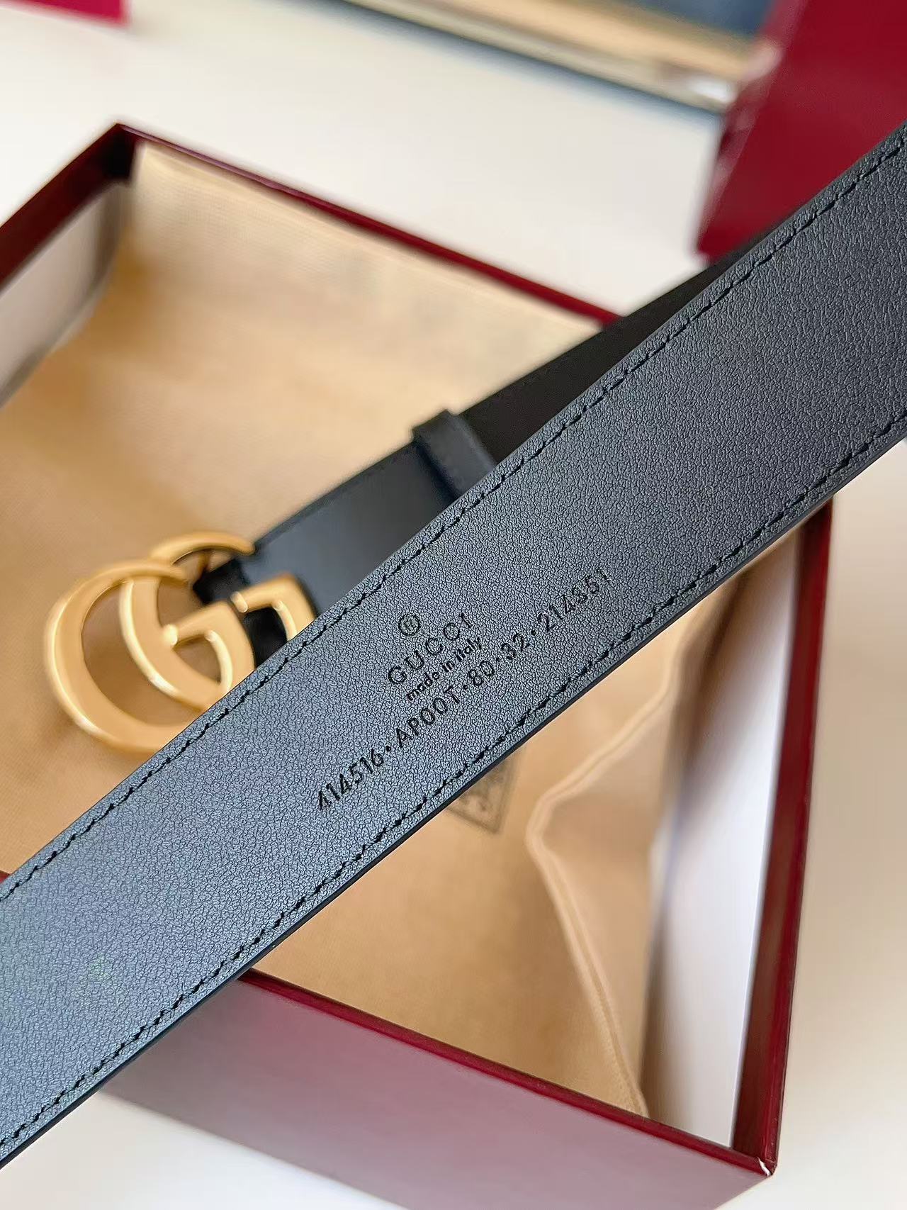 GUCCI 专柜货 原厂进口面料 顶级做工 原单品质 高端商务休闲款 简约百搭 宽度3.0cm