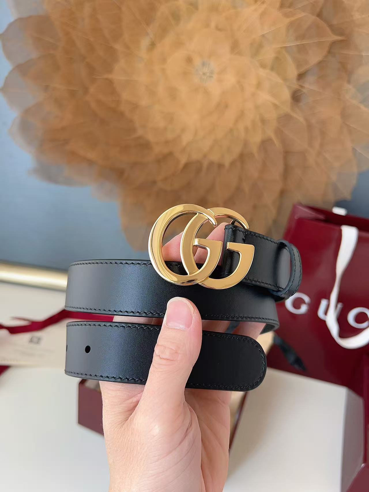 GUCCI 专柜货 原厂进口面料 顶级做工 原单品质 高端商务休闲款 简约百搭 宽度3.0cm