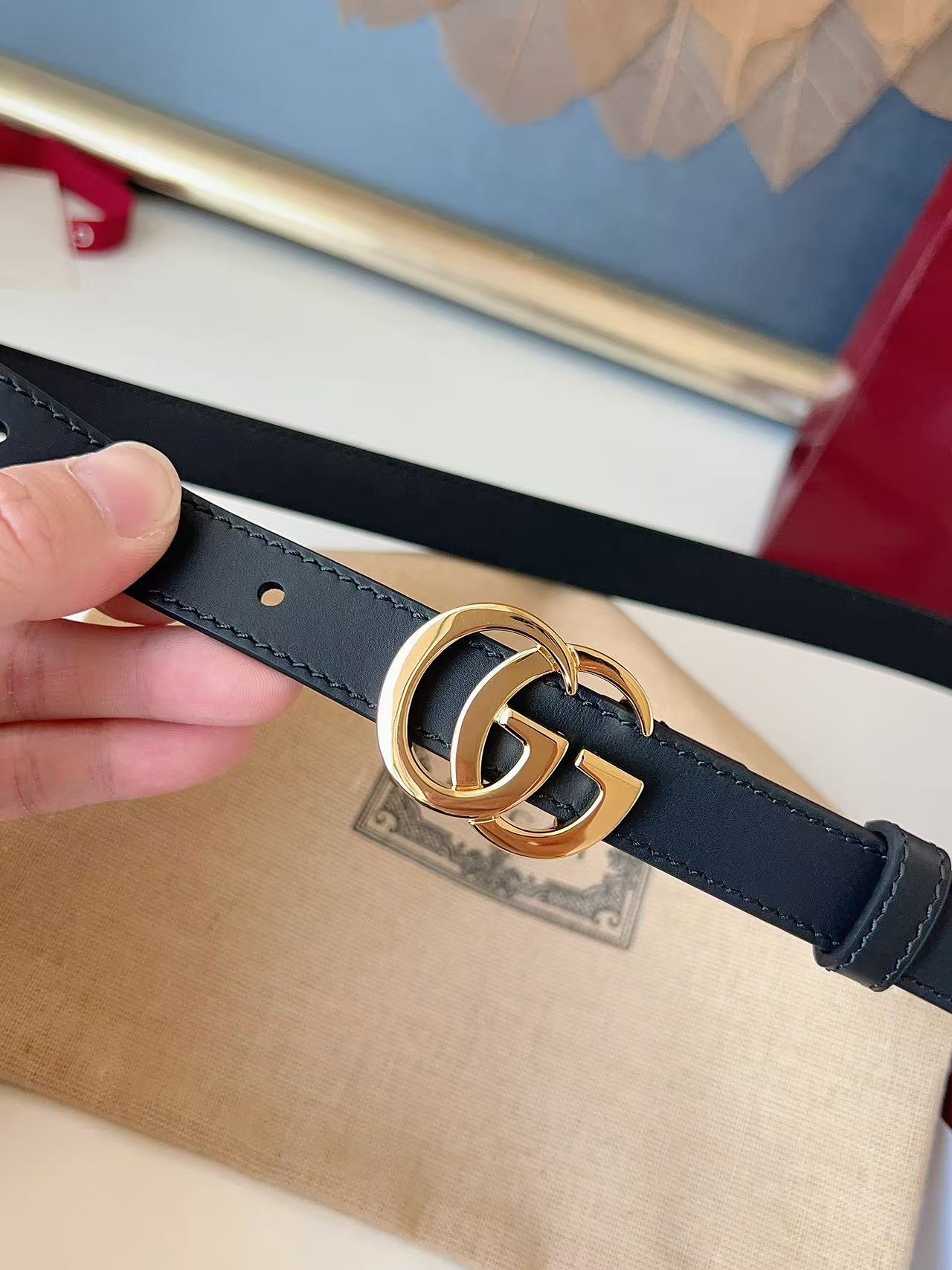 GUCCI 专柜货 原厂进口面料 顶级做工 原单品质 高端商务休闲款 简约百搭 宽度2.0cm