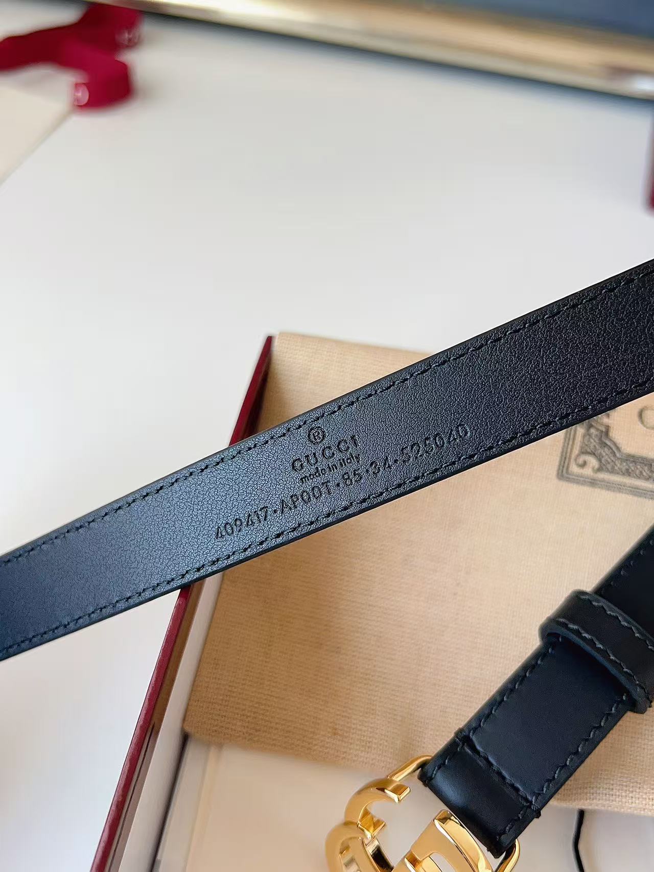 GUCCI 专柜货 原厂进口面料 顶级做工 原单品质 高端商务休闲款 简约百搭 宽度2.0cm