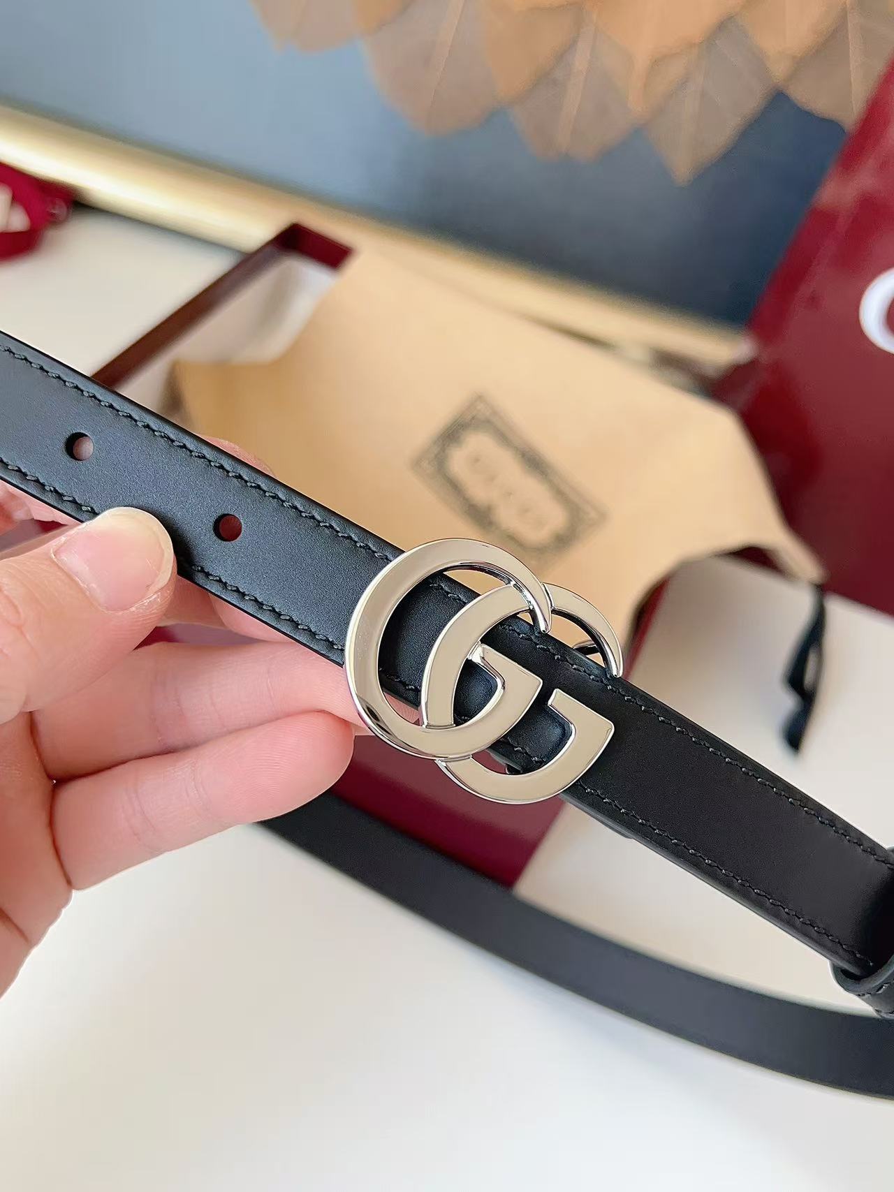 GUCCI 专柜货 原厂进口面料 顶级做工 原单品质 高端商务休闲款 简约百搭 宽度2.0cm