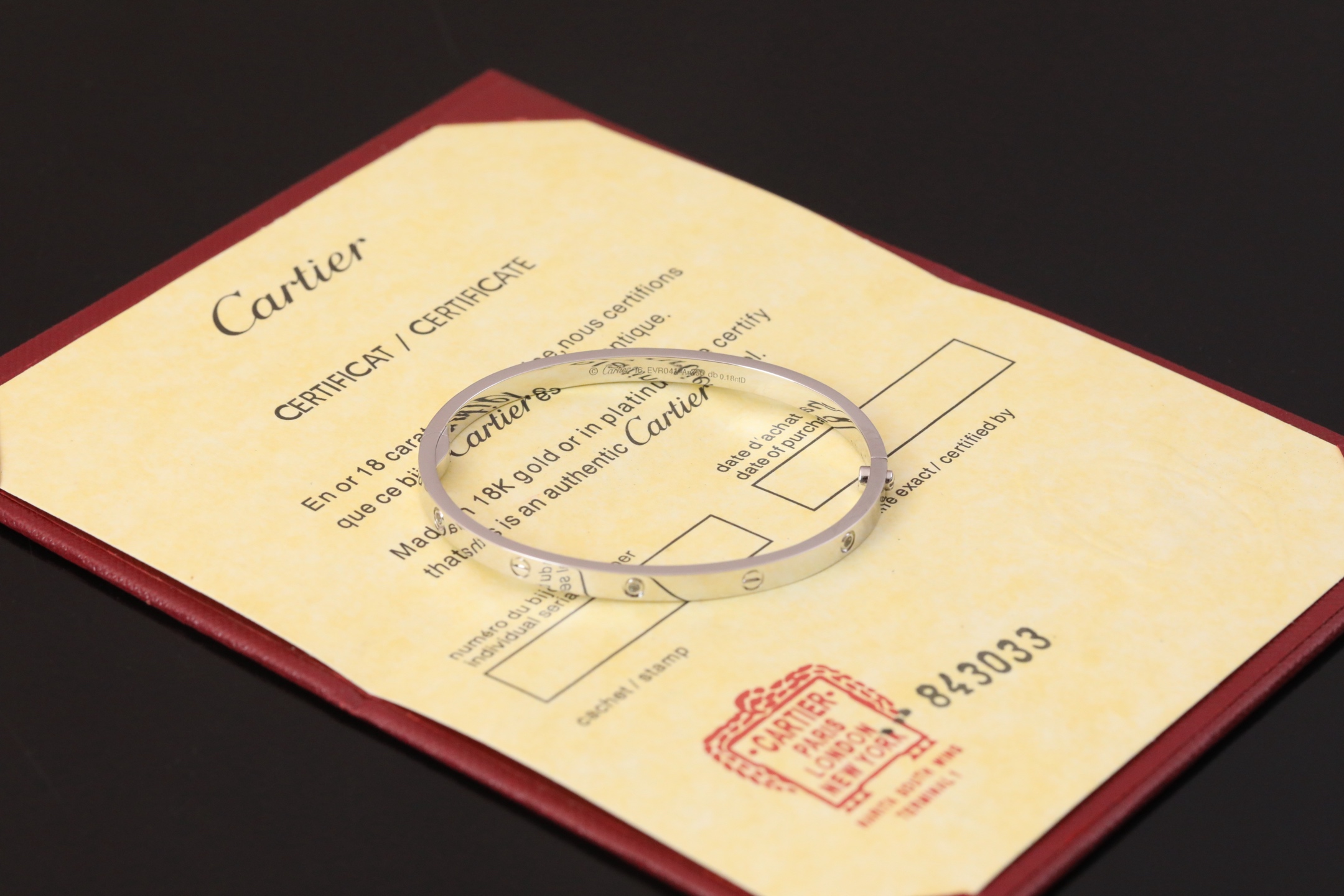 卡love手镯窄版六钻经典简约款