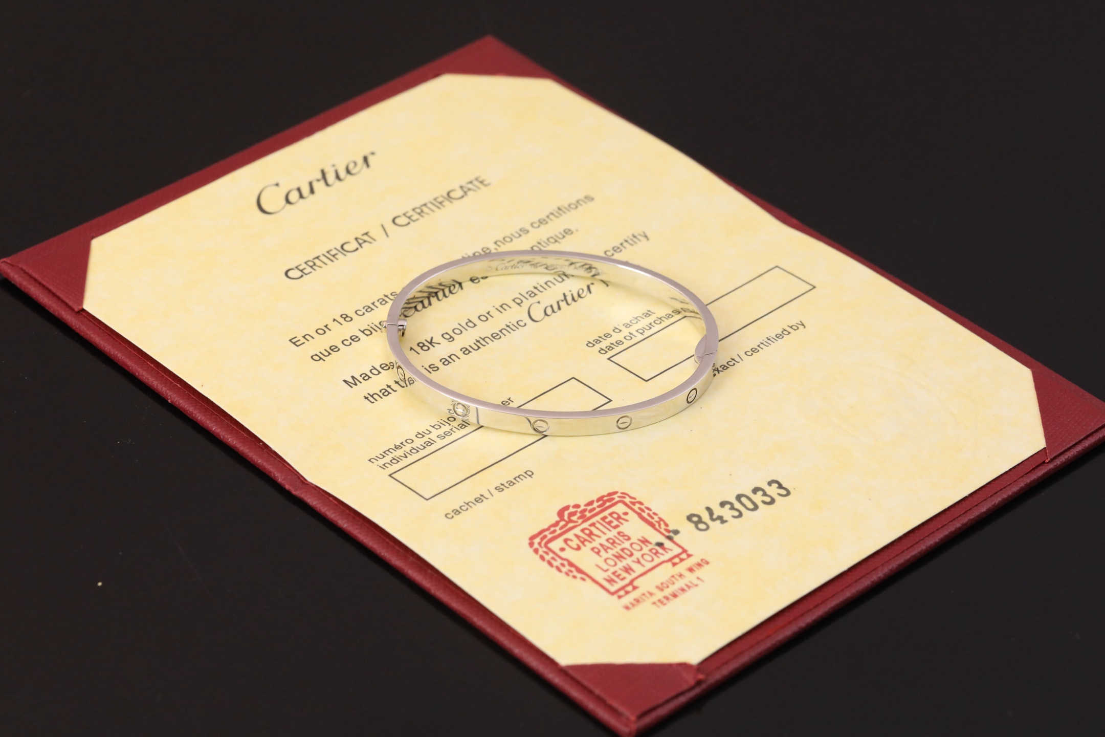 经典款简约手镯 - 卡love手镯窄版无钻